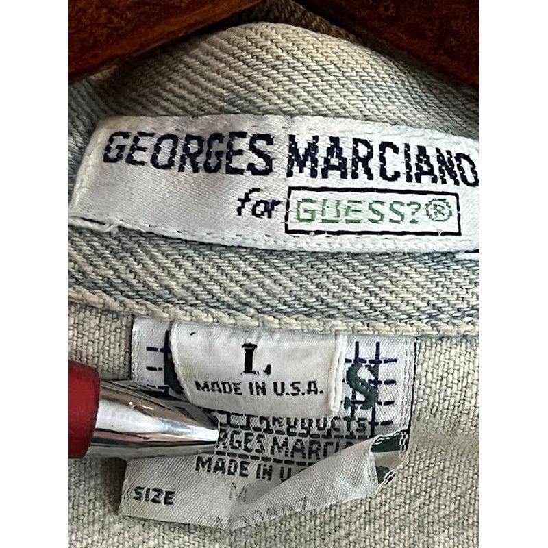 Guess VTG GUESS Georges Marciano Jacket Blue Acid Wash Denim L Size US L / EU 52-54 / 3 - 3 Thumbnail