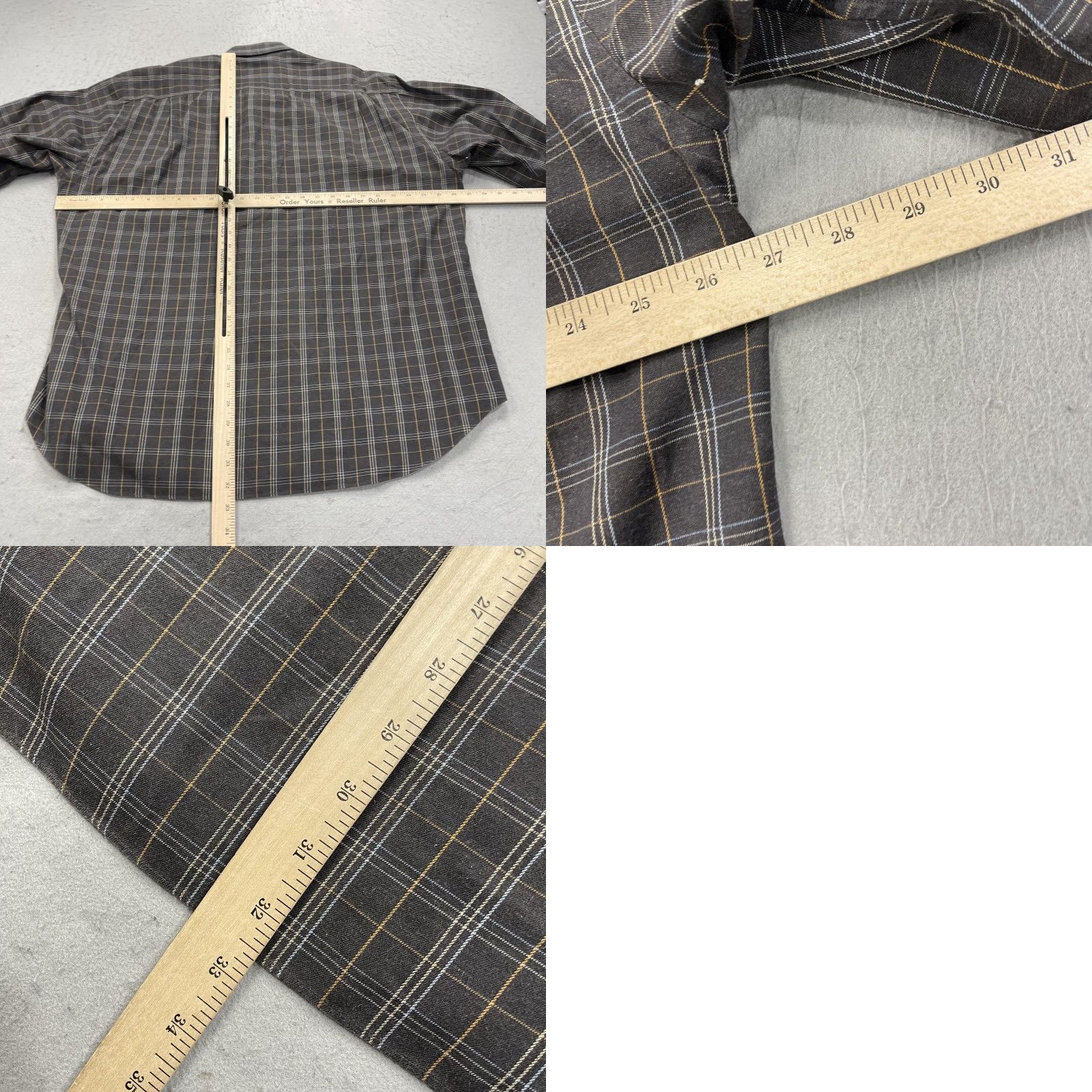 Brioni Brioni Shirt Mens L Gray Plaid Cotton Button Up Tailored Italy Neiman Marcus Size US L / EU 52-54 / 3 - 8 Thumbnail