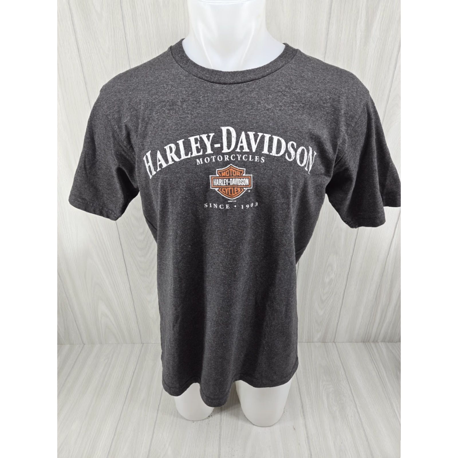 Harley Davidson Harley-Davidson T-Shirt Men's L Gray Crew Neck Short Sleeve Regular Fit Ontario Canada Size US L / EU 52-54 / 3 - 3 Thumbnail