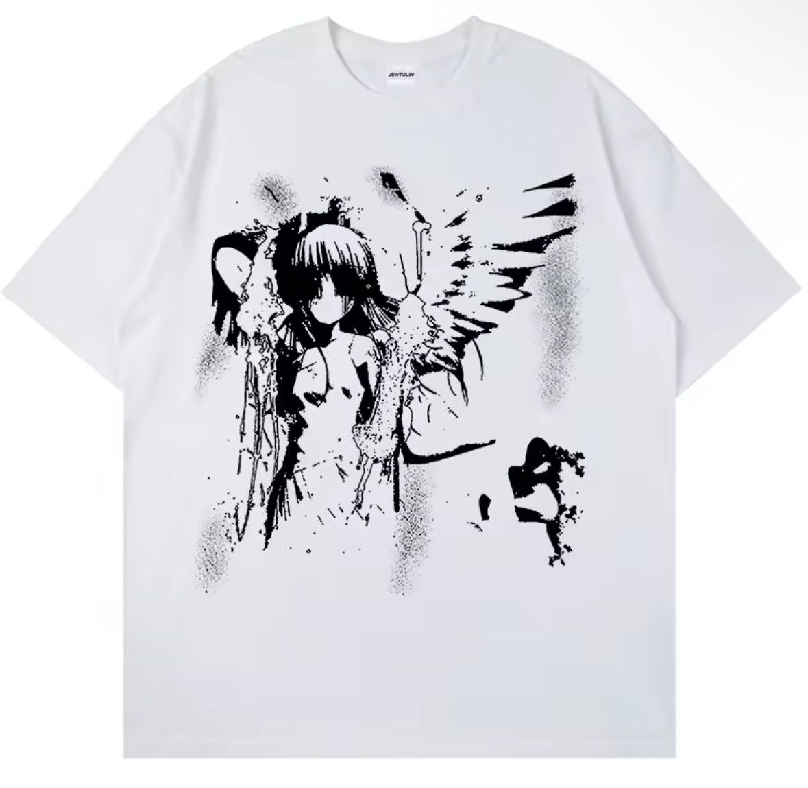 Japanese Brand Streetwear Y2K Creative Angel Sketch Short Sleeve T-Shirt Size US M / EU 48-50 / 2 - 1 Thumbnail