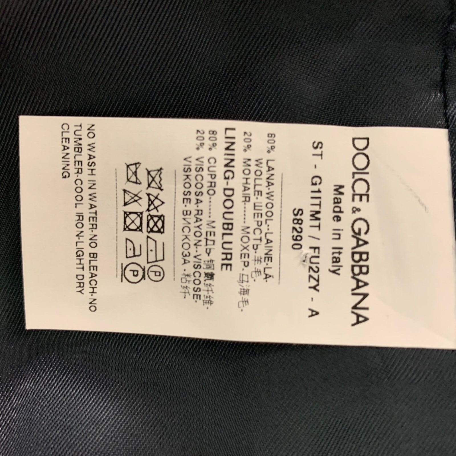 Dolce & Gabbana Size 46 Solid Wool & Mohair Buttoned Navy Vest Size 46R - 5 Thumbnail