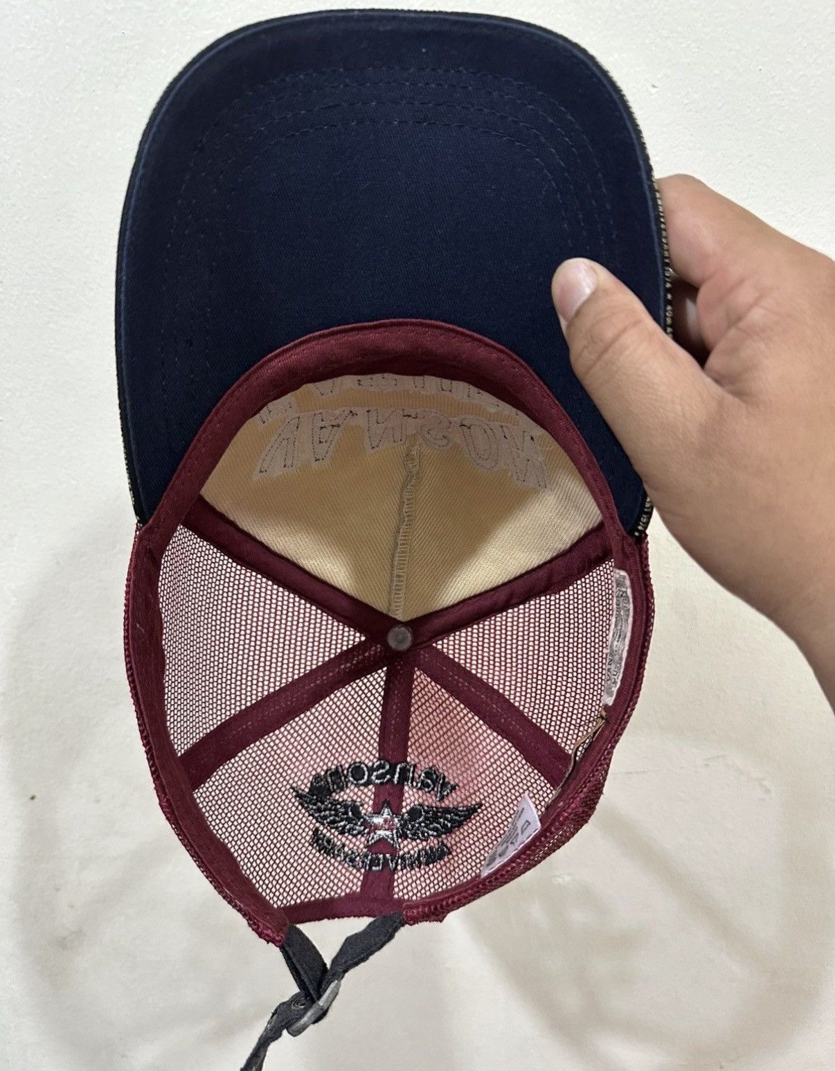 Vanson Leathers VTG Full Embroidery Vanson Distress Trucker Hat Size ONE SIZE - 6 Thumbnail