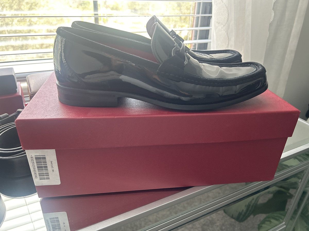 Salvatore Ferragamo Salvatore Ferragamo Grazioso 2 Patent Leather Loafers Size US 8 / EU 41 - 3 Thumbnail