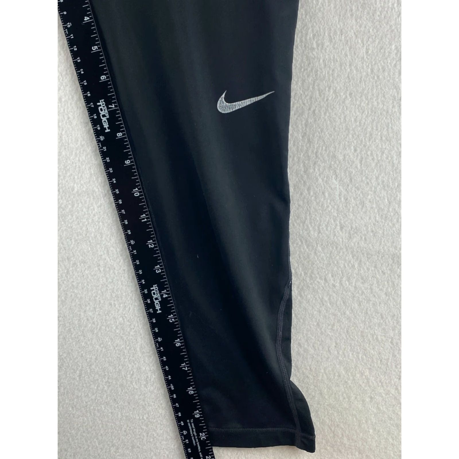 Nike Nike Pro Tights Womens XS Black Cropped Comfortable Stretch Elastic Waist Performance Athletic Leggings Size ONE SIZE - 6 Thumbnail