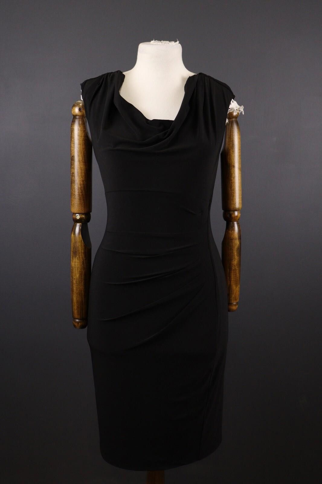 Lauren Ralph Lauren Lauren Ralph Lauren Black Cowl Neck Midi Dress Size 4 Size S / US 4 / IT 40 - 1 Thumbnail
