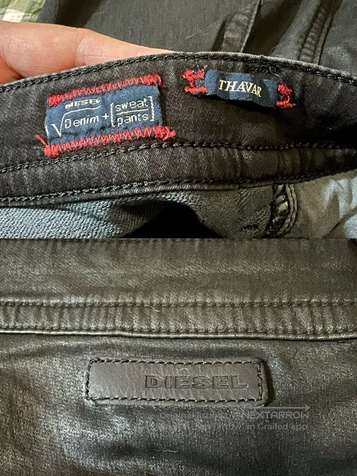 Diesel diesel thavar jogg black coated jeans. Size US 32 / EU 48 - 7 Thumbnail