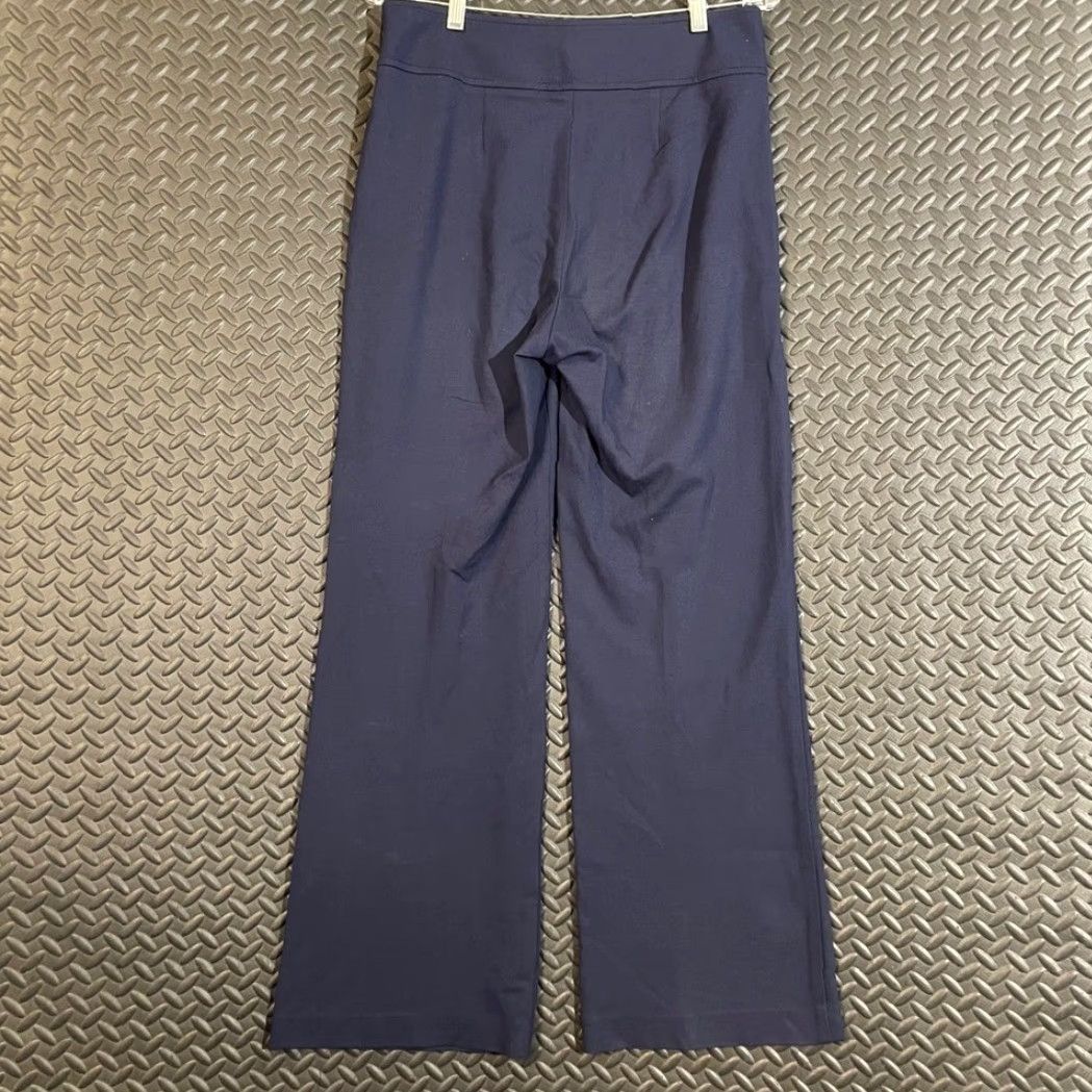 Talbots Talbots Navy Blue Flare Wide Leg High Rise Pull On Pants Women 6P Career Womens Petite Size 6P Wide Leg Pants Blue Talbots Career Women 6P Size 28" / US 6 / IT 42 - 2 Thumbnail