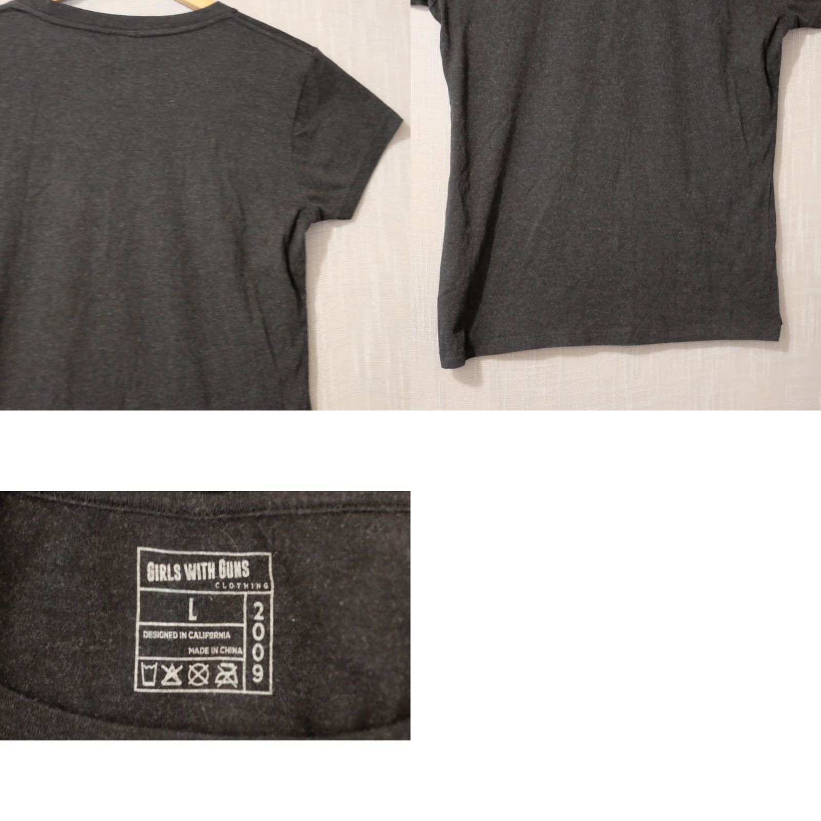 Vintage Girls With Guns T-Shirt Nwot! "Freedom" Short Sleeve Black Women's L #H78-31 Size L / US 10 / IT 46 - 8 Thumbnail