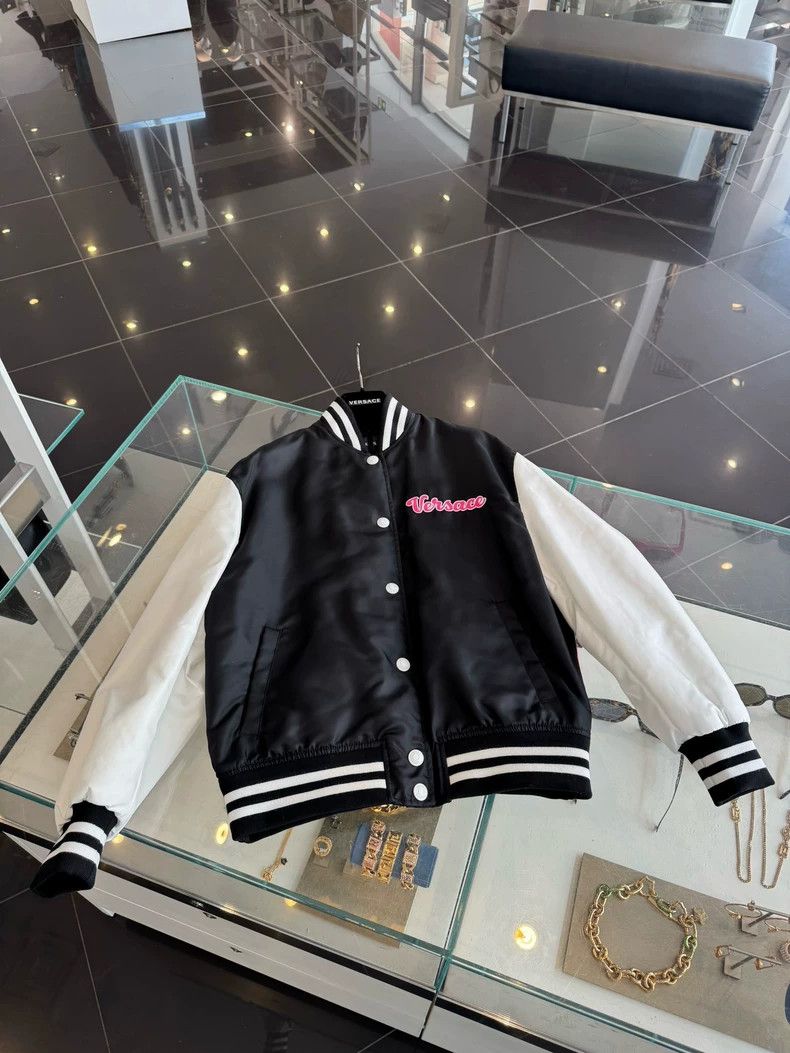 Versace Versace Women's embroidered logo baseball jacket Size S / US 4 / IT 40 - 5 Thumbnail