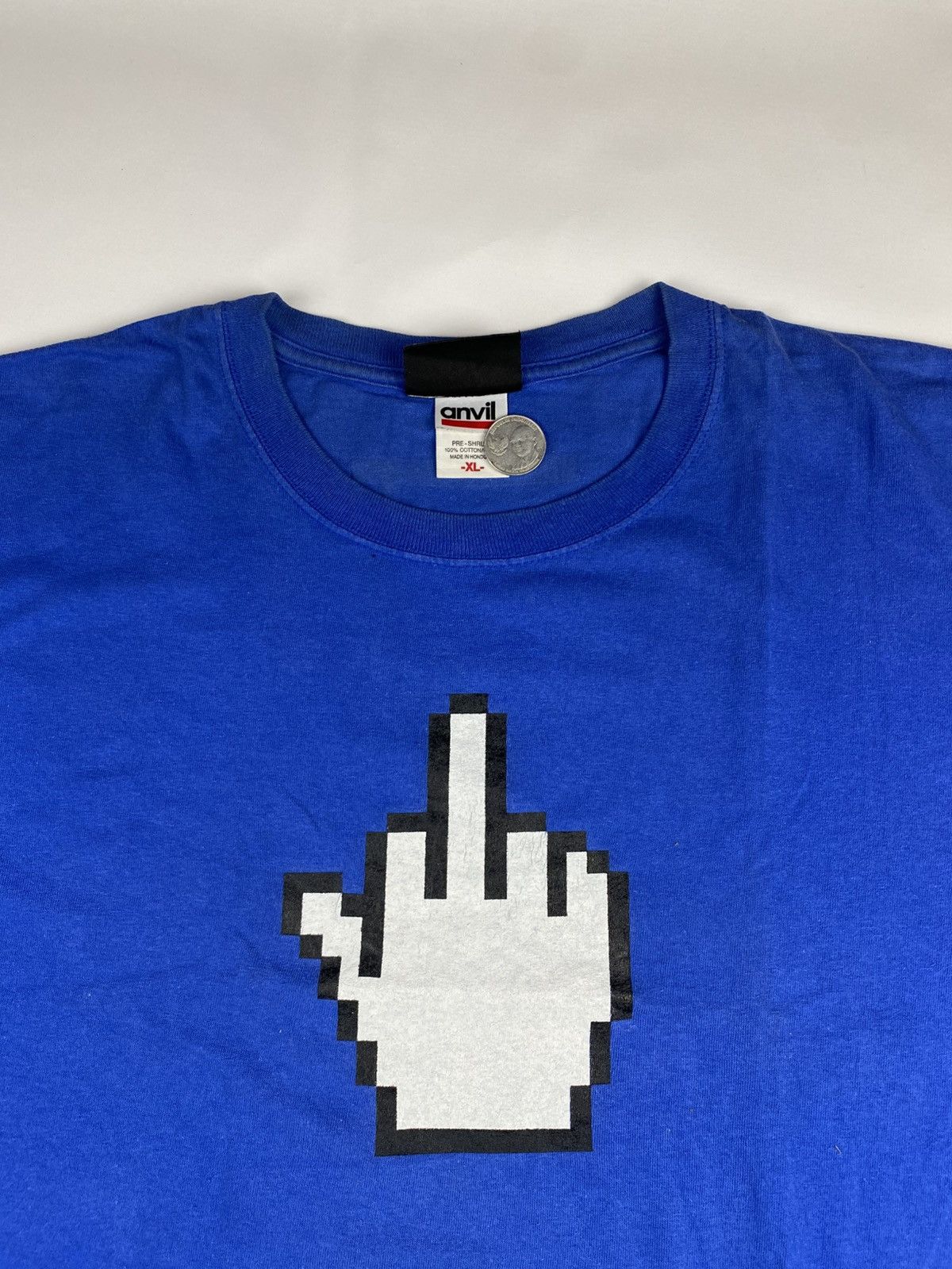 Vintage Vintage Art Finger Tshirt Size US XL / EU 56 / 4 - 1 Thumbnail