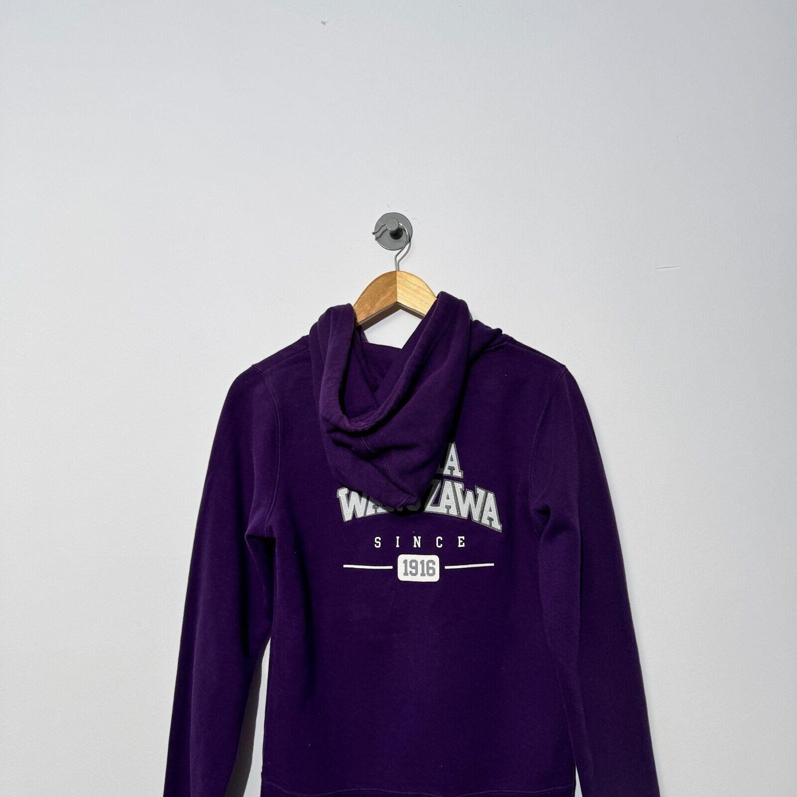 Vintage Vintage Unisex Purple Cotton Zip Hoodie Size M Legia Size US M / EU 48-50 / 2 - 9 Thumbnail