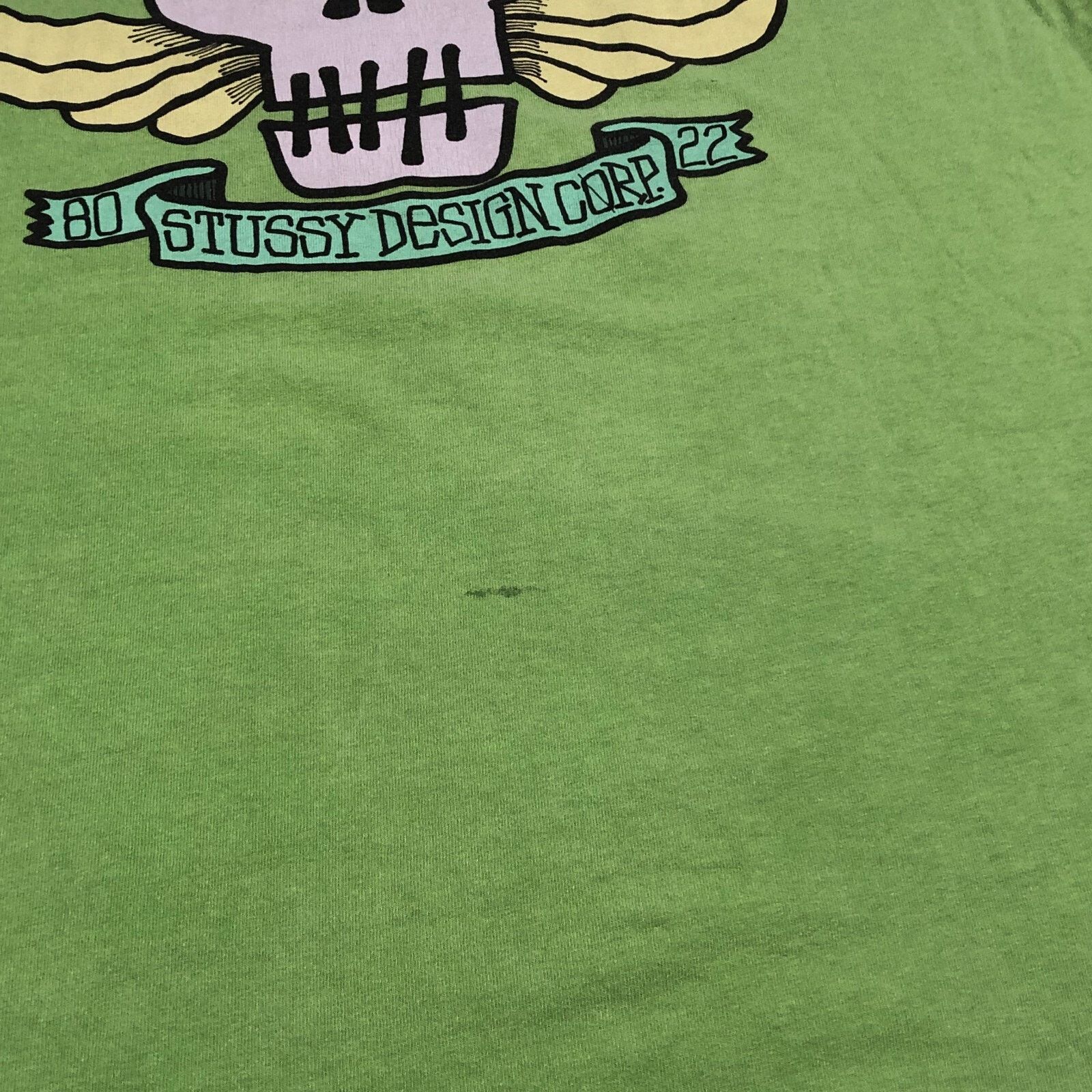 Stussy SS22 Stussy Skull Wings Pigment Dyed Tee T Shirt Green XL Size US XL / EU 56 / 4 - 3 Thumbnail