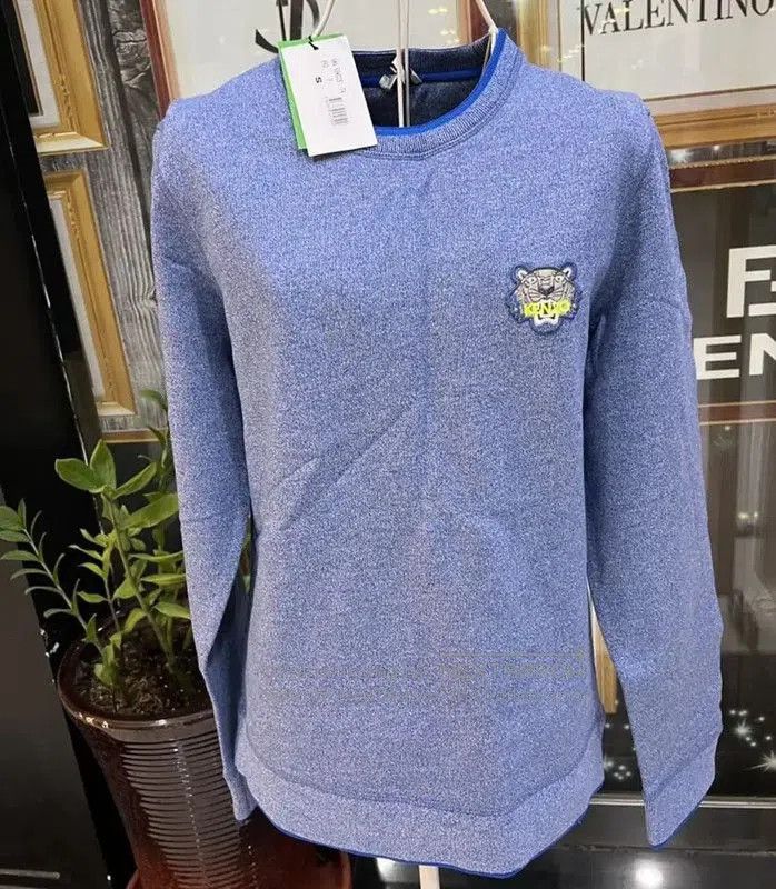 Kenzo KENZO Blue Cotton Tiger Head Long Sleeve Top . Size S / US 4 / IT 40 - 3 Thumbnail