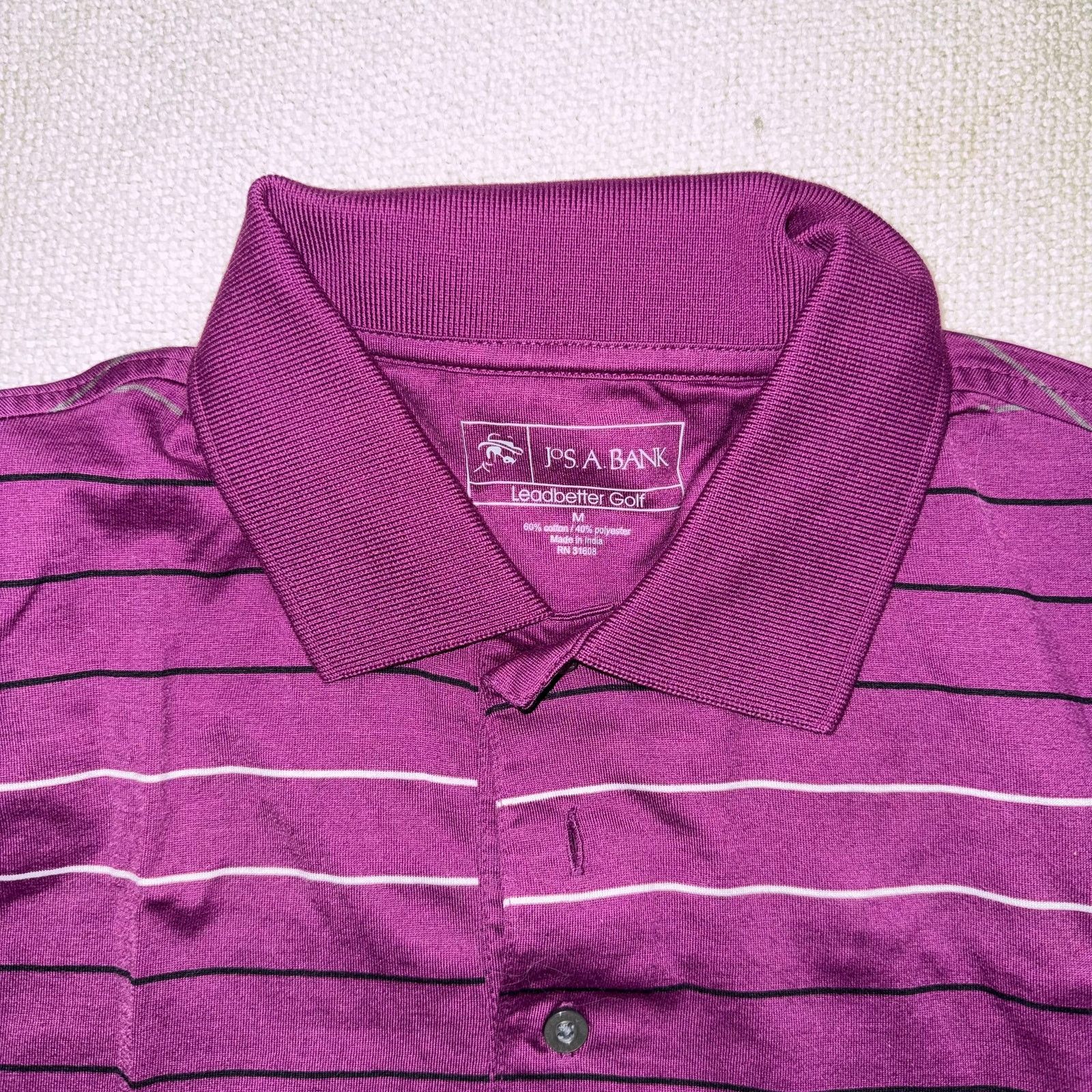Jos. A. Bank Jos A. Bank Leadbetter Golf Striped Polo | Sz M Size US M / EU 48-50 / 2 - 3 Thumbnail
