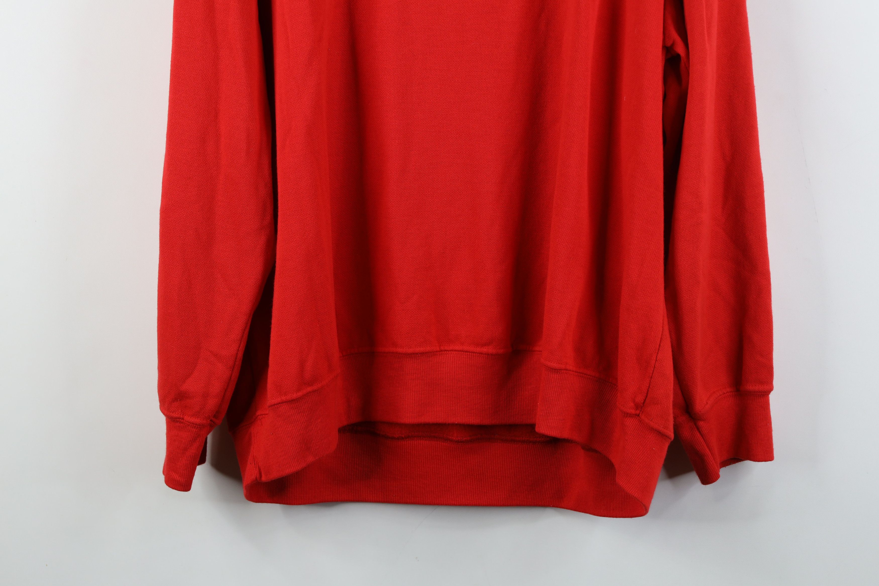 Vintage Vintage 90s Streetwear Cat Kitten Sweatshirt Red USA Size XXL / US 16-18 / IT 52-54 - 13 Thumbnail
