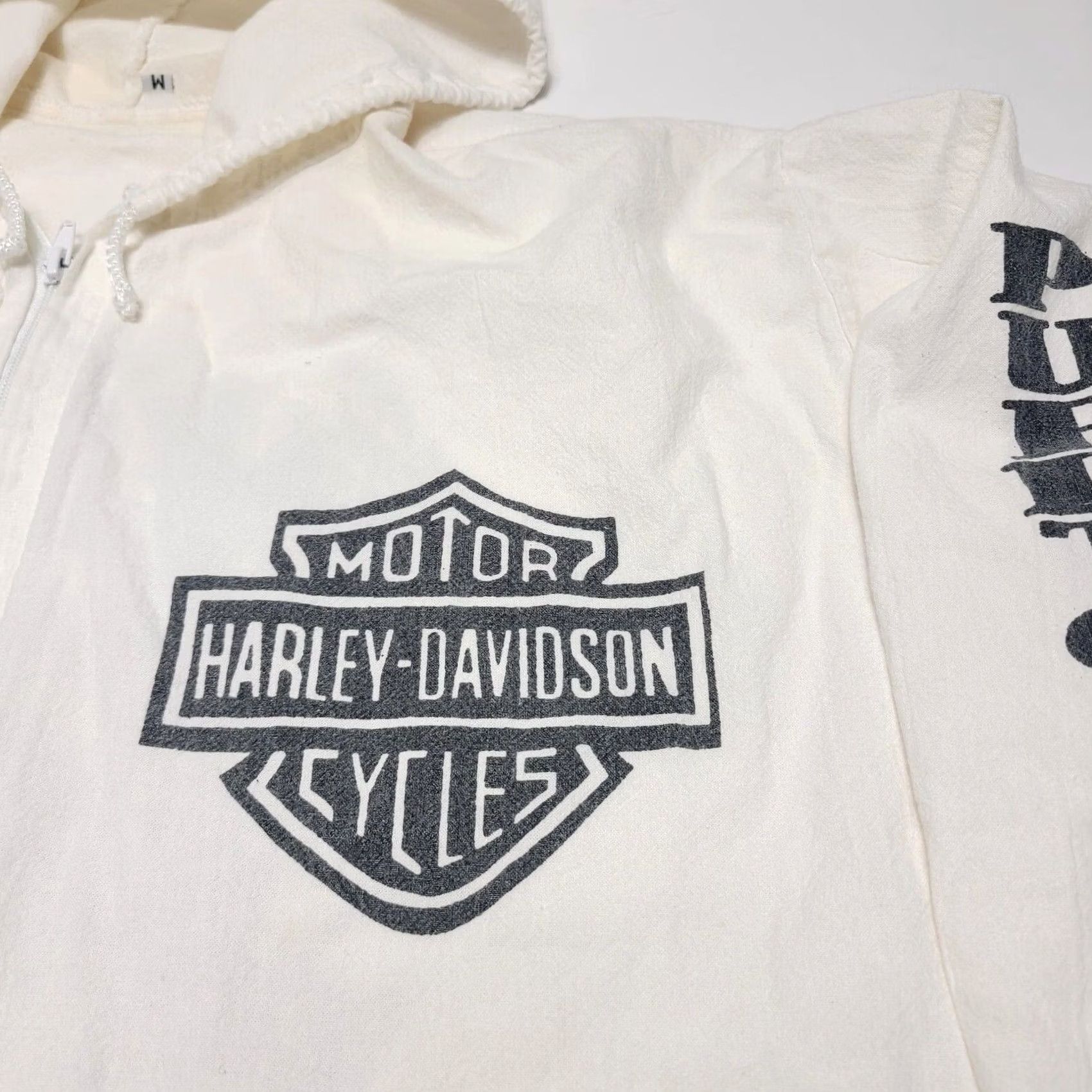 Harley Davidson VINTAGE Harley-Davidson Mexico Zip-Up Hooded Jacket White Lightweight Medium Men Zip Full Zip Hooded Windbreaker 90s Retro Logo Casual Size US M / EU 48-50 / 2 - 5 Thumbnail