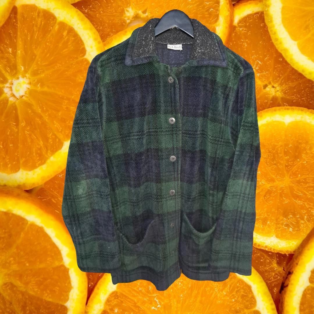 L.L. Bean L.L. Bean Green and Blue Plaid Thick Fleece Button Up With F Size US S / EU 44-46 / 1 - 1 Thumbnail