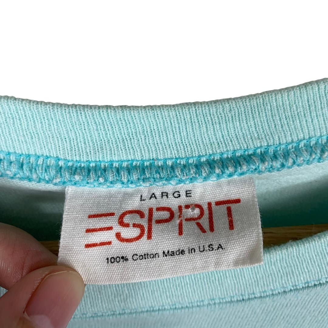 Esprit Vintage ESPRIT big logo spellout boxy tee Size US L / EU 52-54 / 3 - 3 Thumbnail