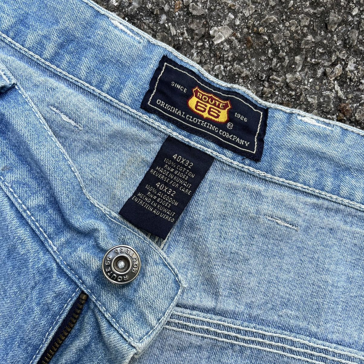 JNCO Crazy Vintage Y2K Baggy Carpenter Jeans Route 66 Denim Size US 40 / EU 56 - 10 Thumbnail
