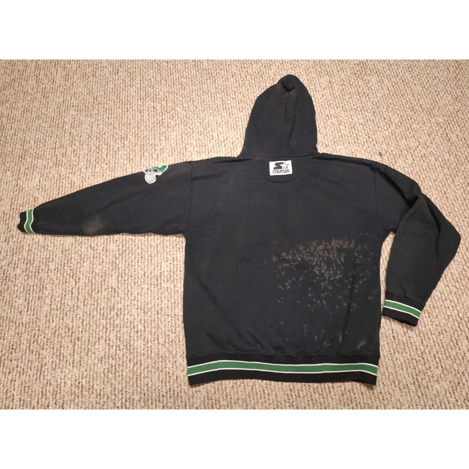 Starter VINTAGE Starter New York Jets Hoodie XL Mens Black Regular Size US XL / EU 56 / 4 - 6 Thumbnail
