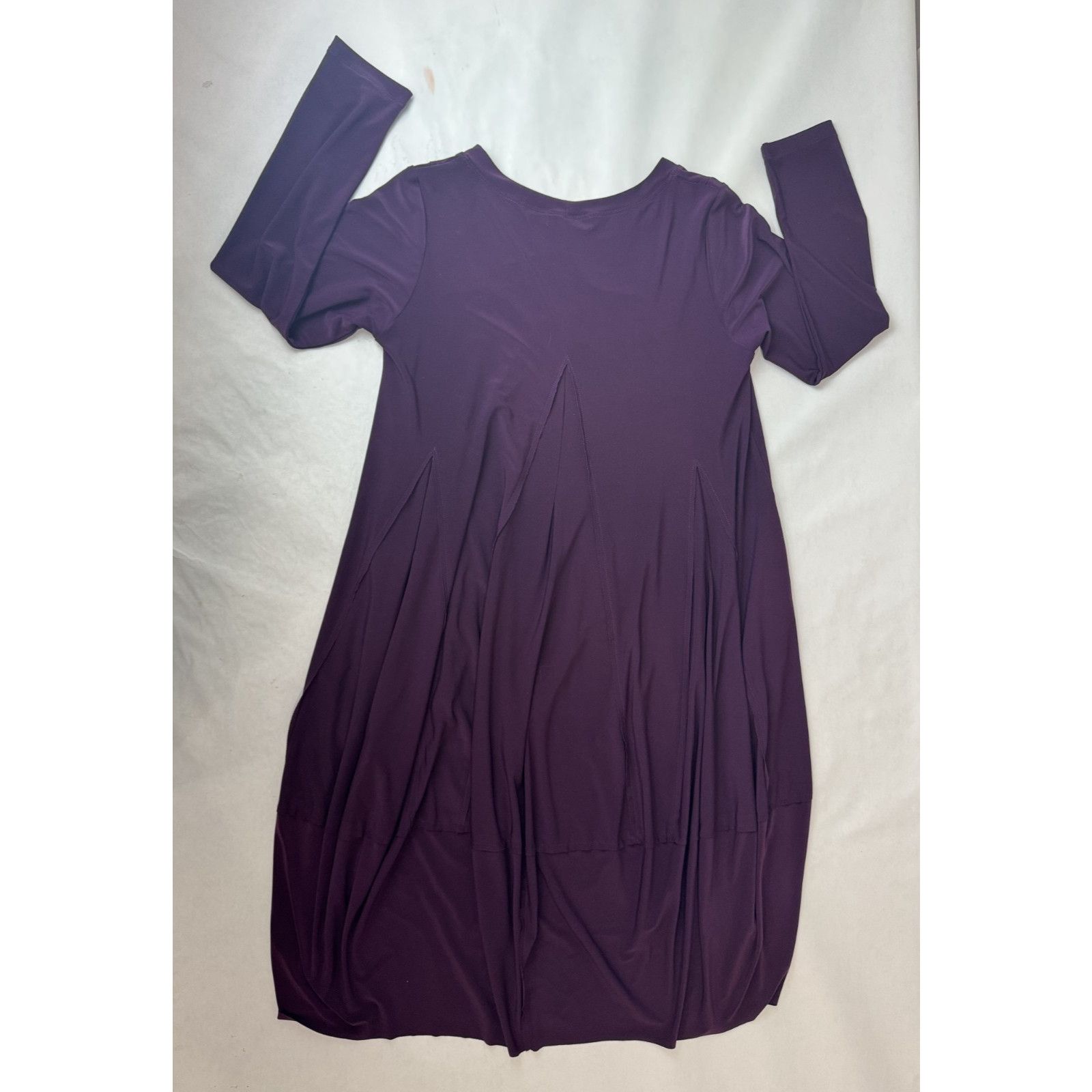 Other Comfy USA Purple Long Sleeve Cocoon Midi Dress XS USA Size XS / US 0-2 / IT 36-38 - 2 Thumbnail
