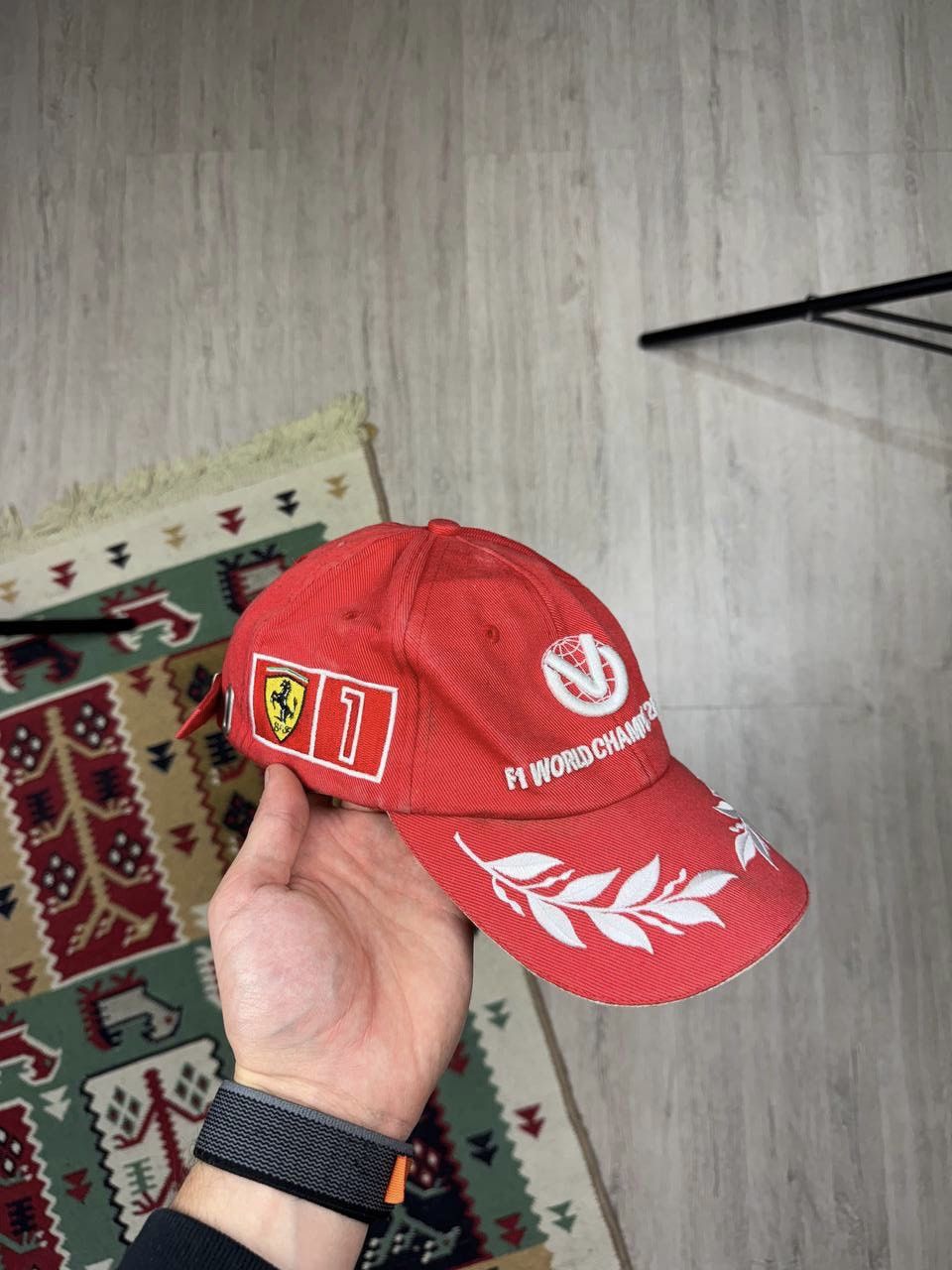Ferrari × Vintage Vintage RARE Ferrari Michael Schumacher F1 Cap Hat Size ONE SIZE - 1 Thumbnail