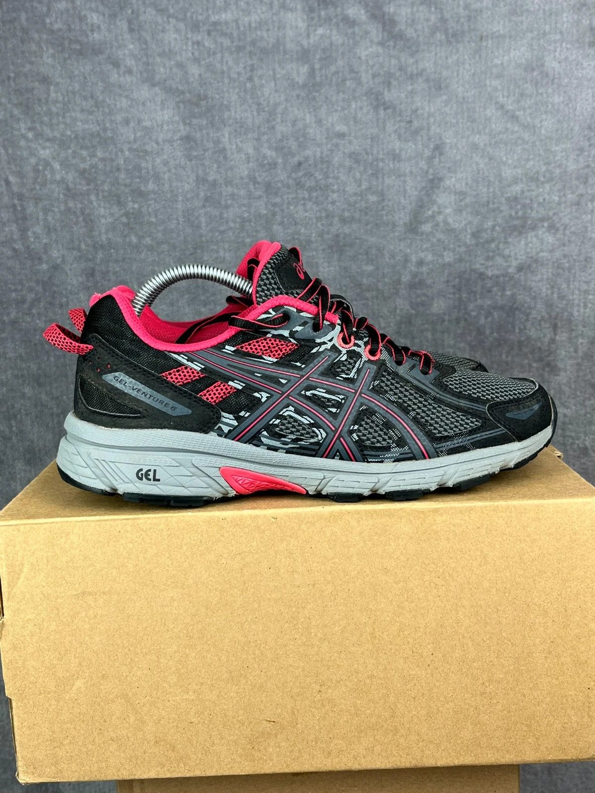 Asics Asics GEL black red mesh Y2K retro running sneakers Size US 6 / EU 39 - 6 Thumbnail