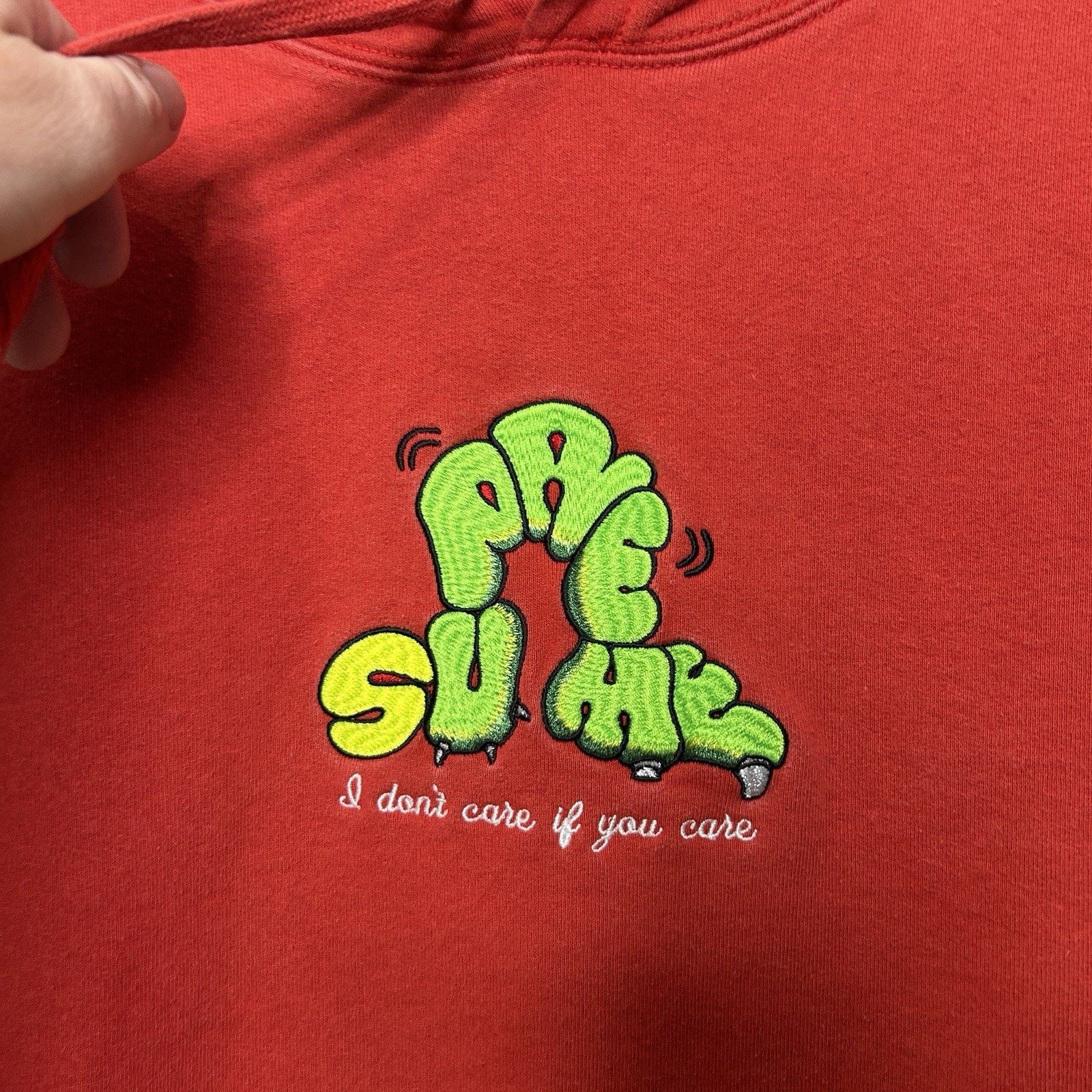 Supreme Supreme Don't Care Sweatshirt Hoodie “Burnt Red” FW21 Size US S / EU 44-46 / 1 - 2 Thumbnail