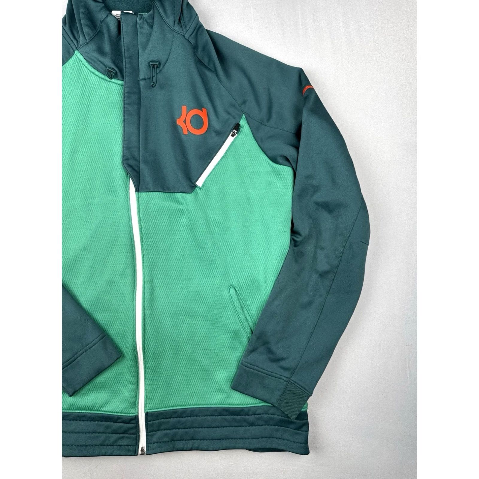 Nike Nike Therma-Fit Hoodie Jacket Green Full Zip KD Basketball Size L Mens Size US L / EU 52-54 / 3 - 3 Thumbnail