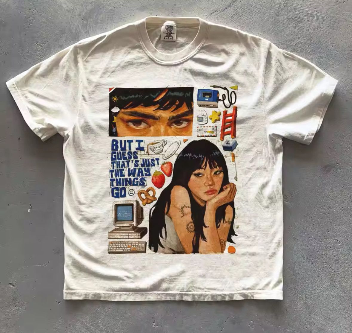 Other Streetwear Beabadoobee Inspired Graphic Tee White T-Shirt Size US XL / EU 56 / 4 - 1 Thumbnail