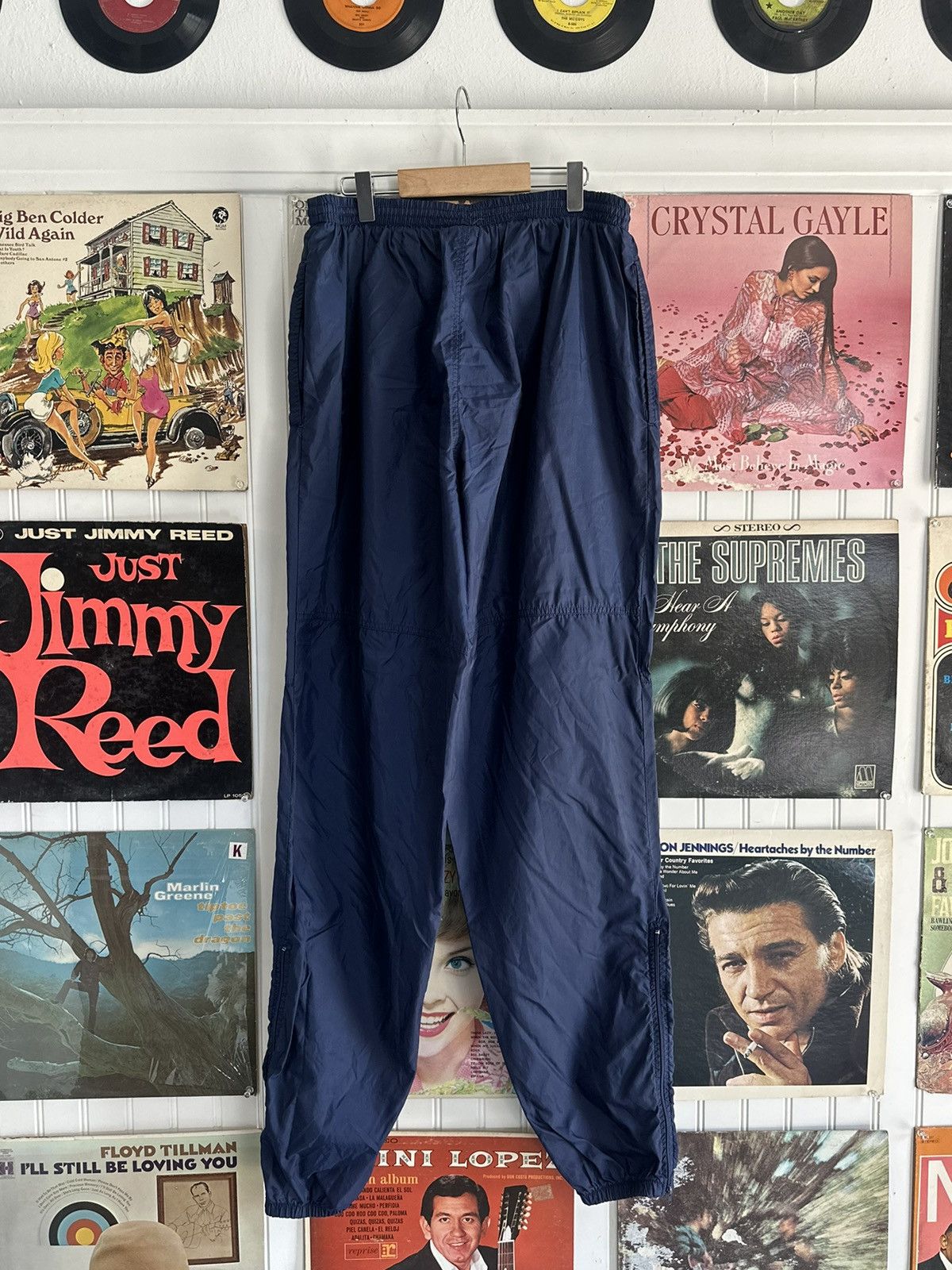 Nike 90s Nylon Nike navy track pants Size US 38 / EU 54 - 3 Thumbnail