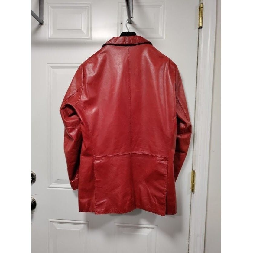Other Kuhlman Antiquewash Genuine Leather 2 button Jacket Red Burg Size US M / EU 48-50 / 2 - 4 Thumbnail