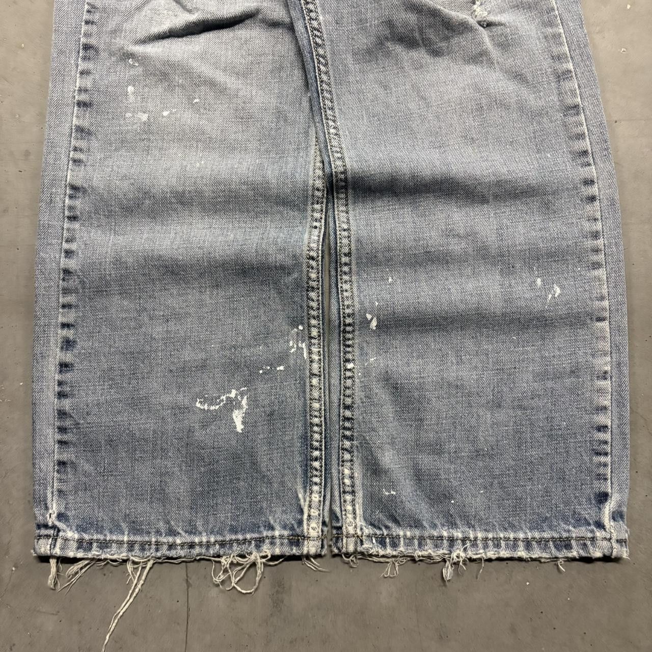 Vintage Crazy Vintage Y2K/2000s Distressed Skater Style Light Wash Denim jeans! Size US 34 / EU 50 - 4 Thumbnail