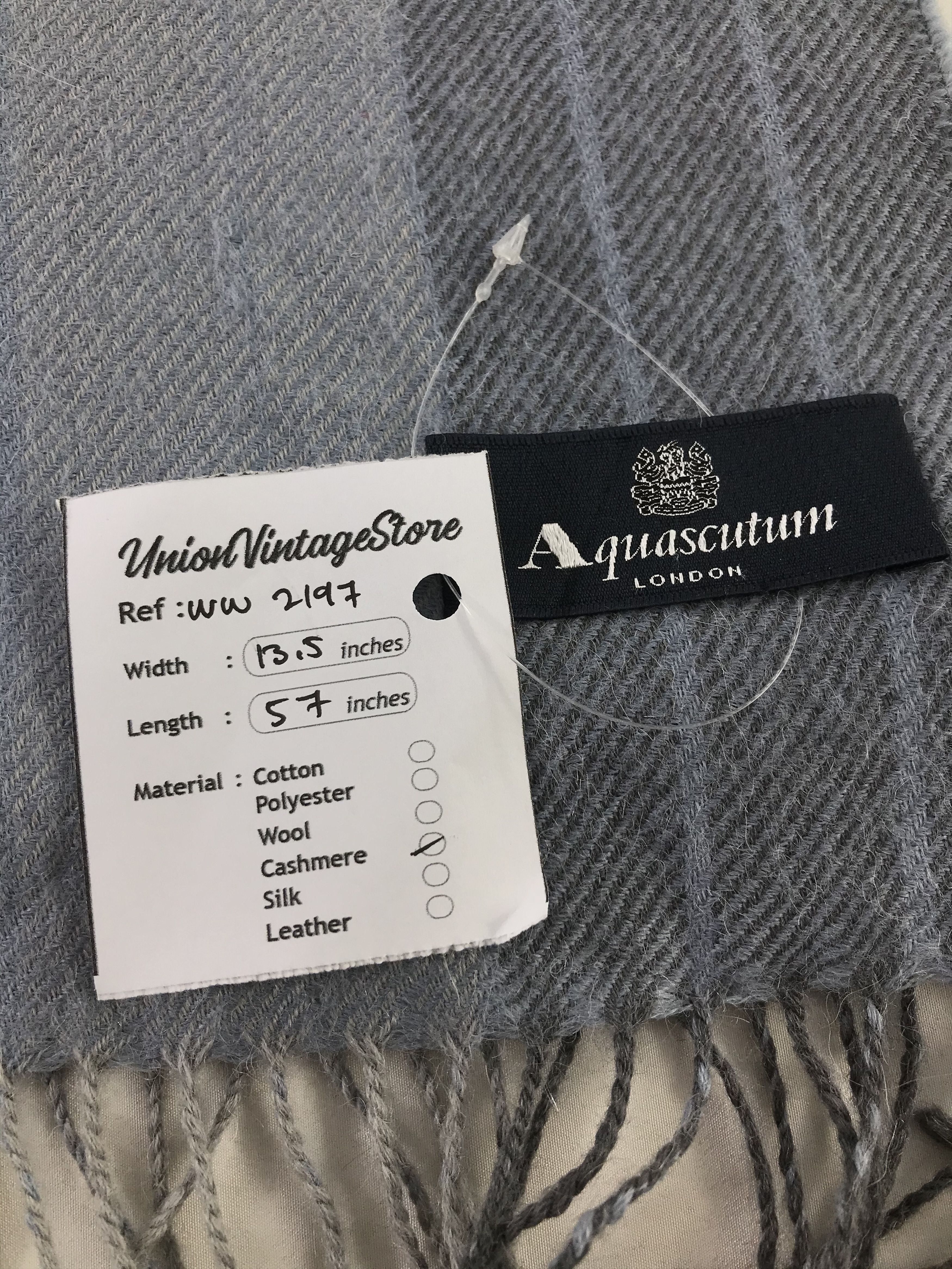 Aquascutum × Vintage Aquascutum Scarf / Muffler / Neckwear - WW2197 Size ONE SIZE - 4 Thumbnail