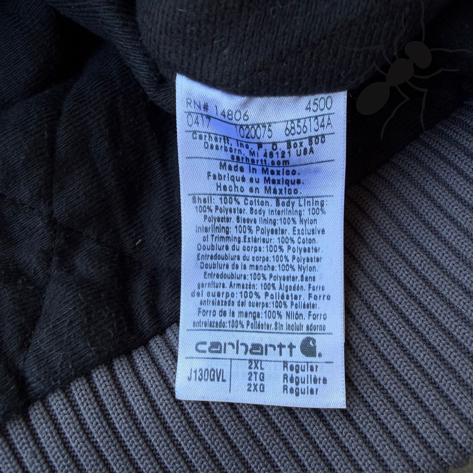 Carhartt × Vintage Carhartt J130 GVL gray hooded work wear jacket Size US XXL / EU 58 / 5 - 5 Thumbnail