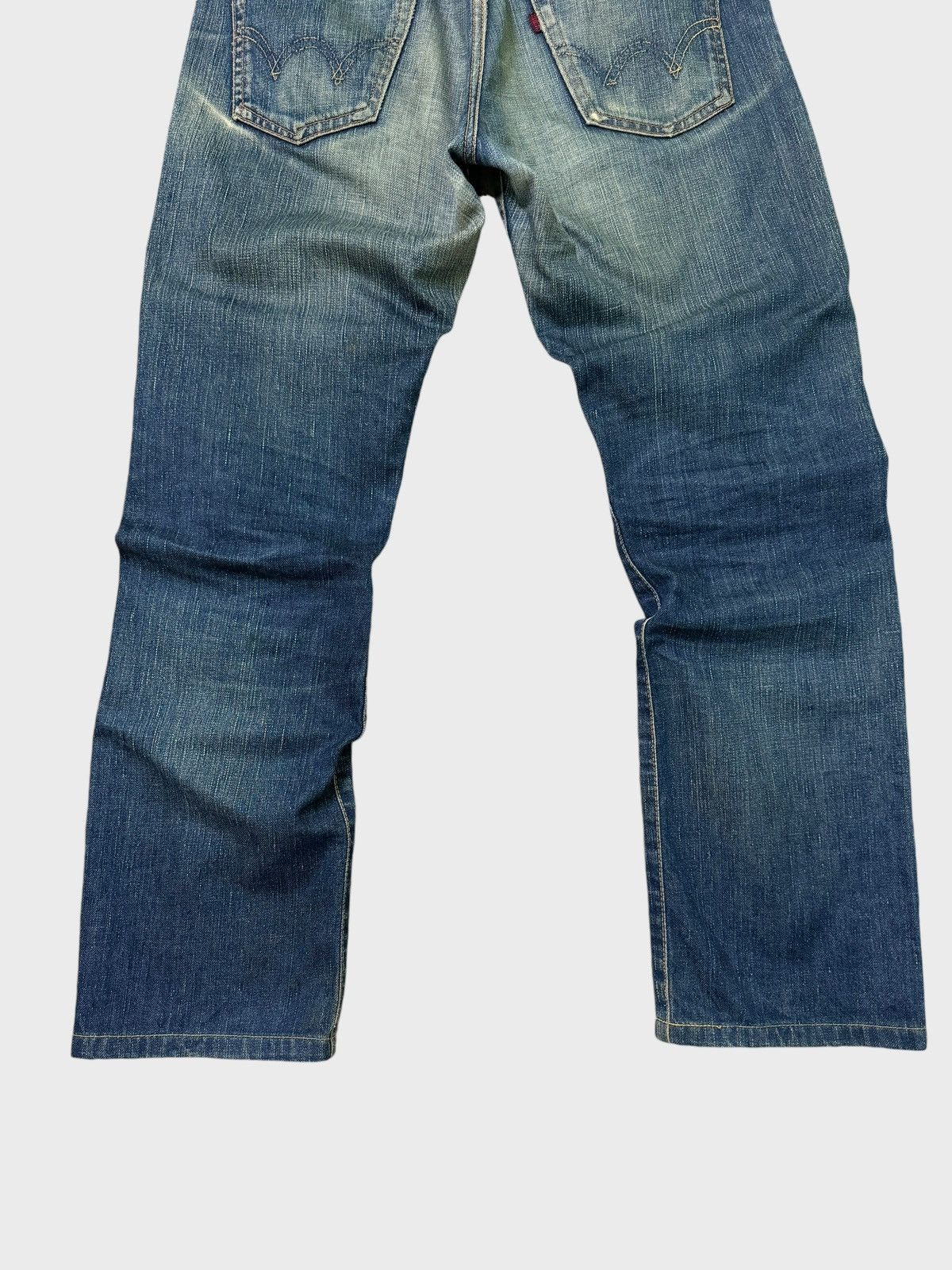Edwin Vintage Distressed Edwin Muddy Dirty Blue Wash Jeans Size US 31 - 13 Thumbnail