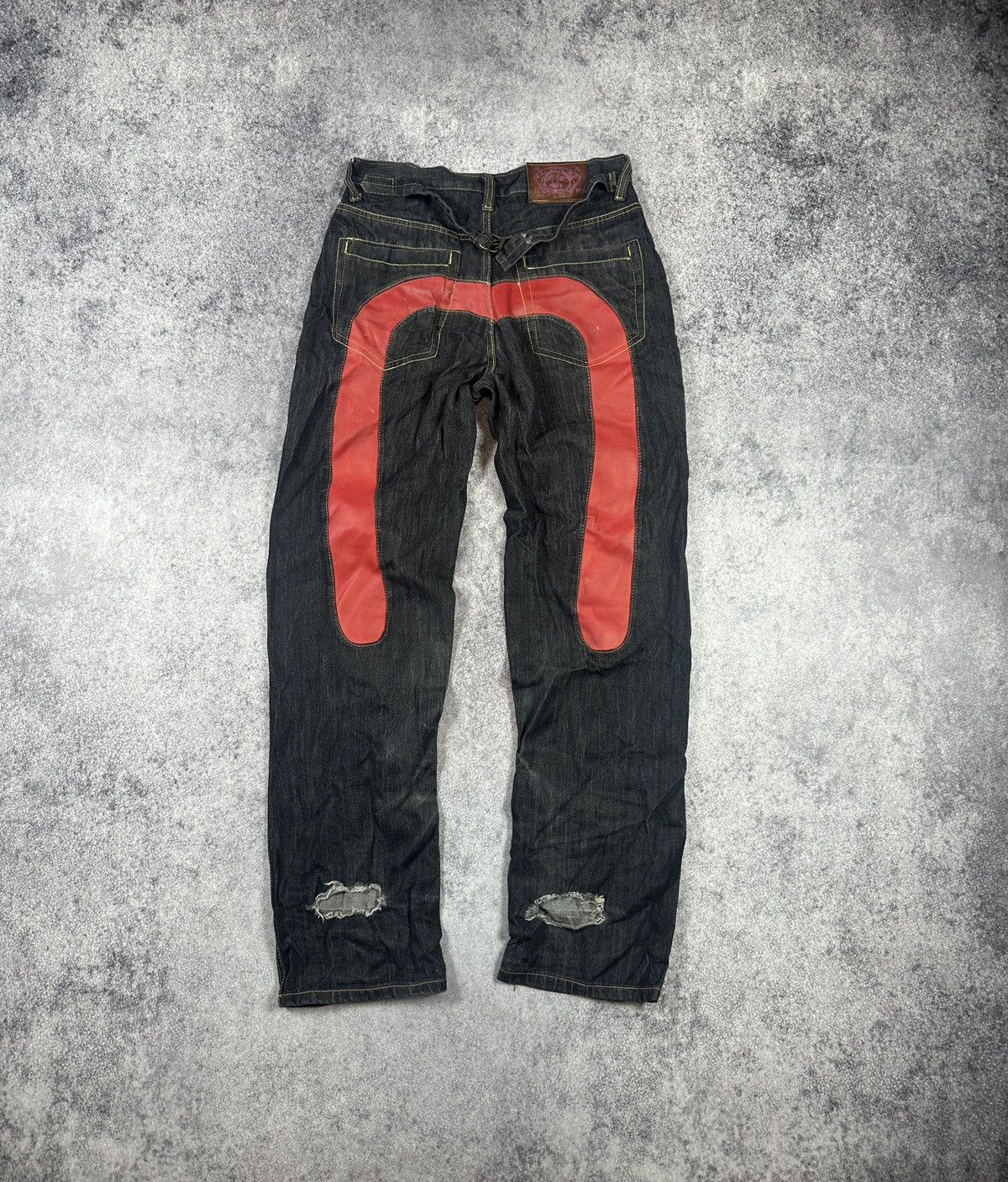 Vintage Y2K vintage Logo Evisu Style jeans denim Streetwear Usa 30 Size US 31 - 1 Thumbnail