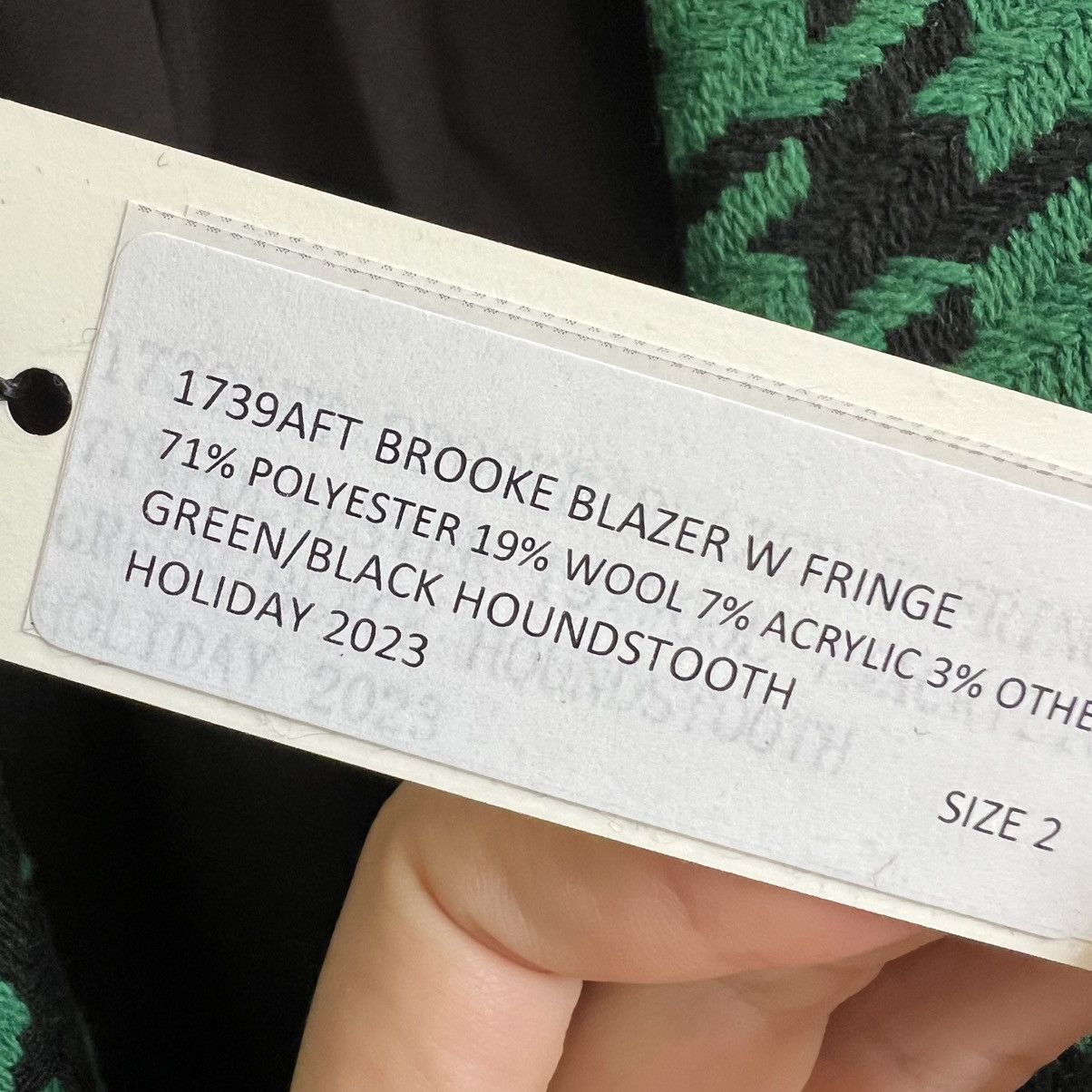 L'AGENCE l’agence brooke fringe blazer Green black size 2 Size XS / US 0-2 / IT 36-38 - 3 Thumbnail