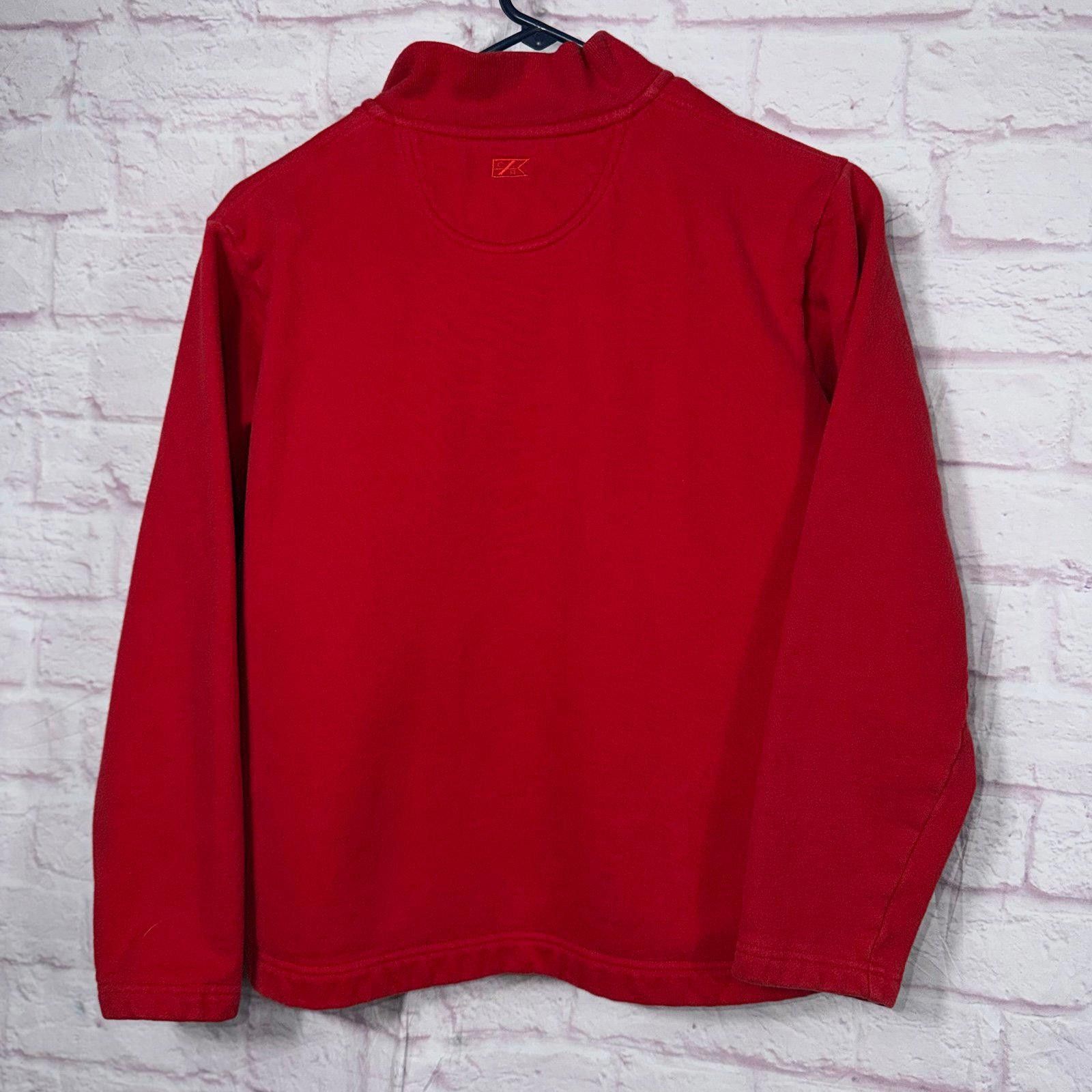 Cutter & Buck Cutter & Buck Medium Red Quarter-Zip Pullover Size ONE SIZE - 5 Thumbnail