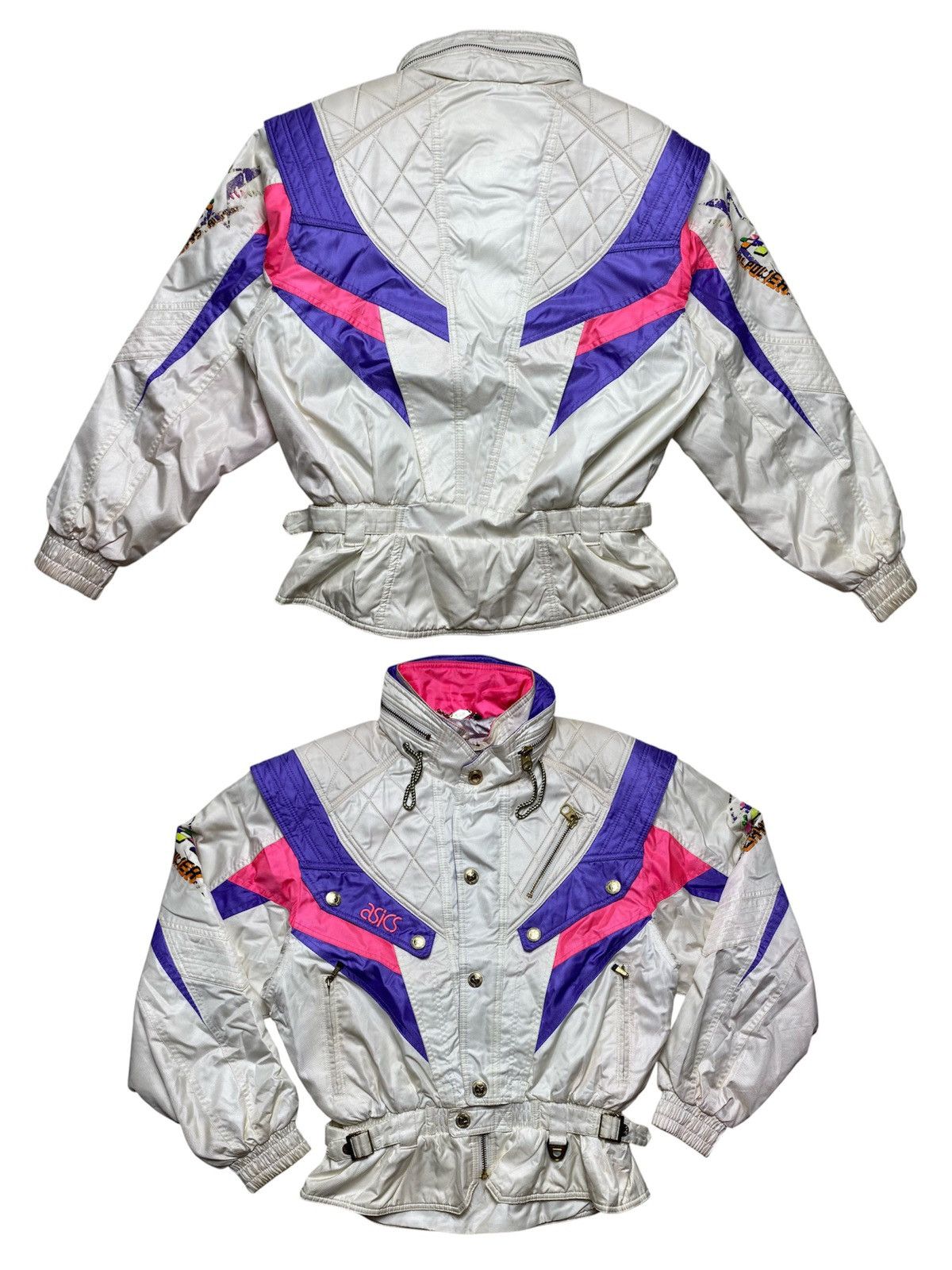 Asics Caystal Power Sportswear Hoodie Ski Bomber Jacket