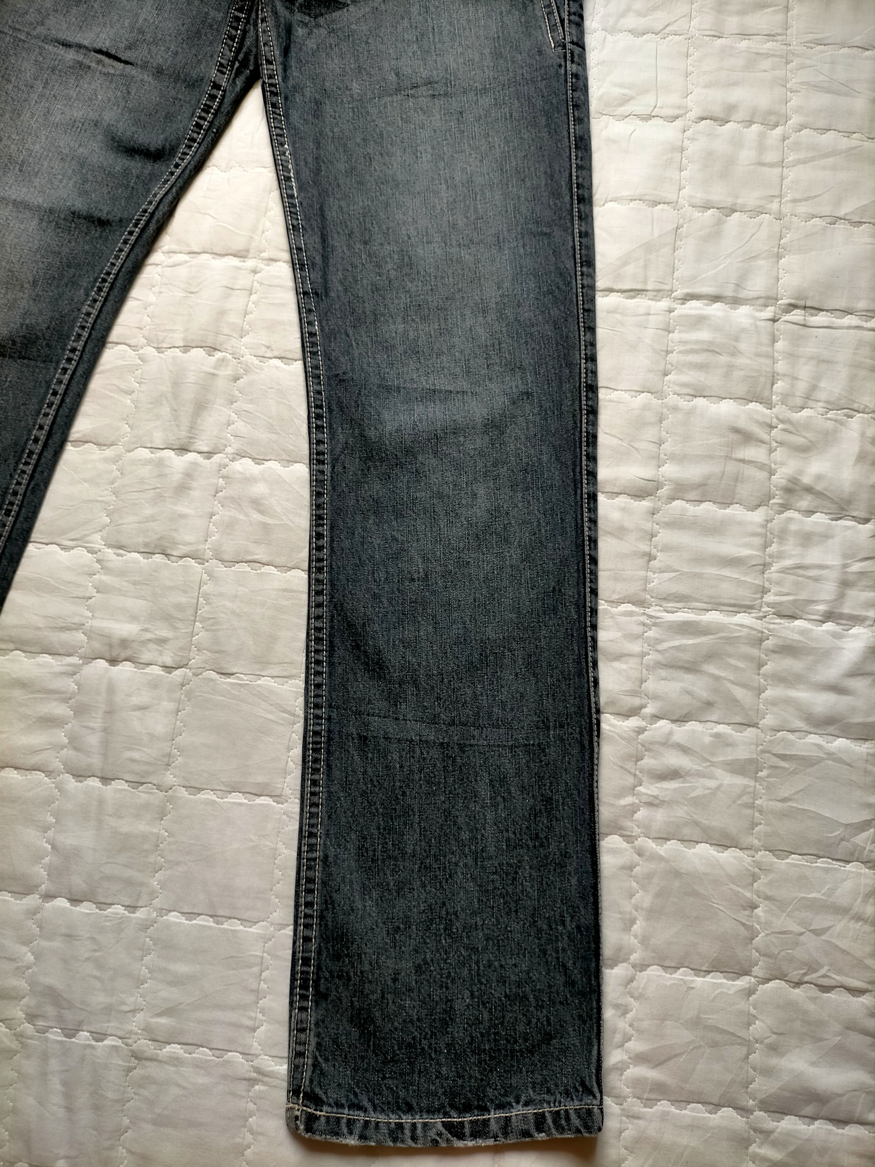 Le Grande Bleu (L.G.B.) 🔥Rare Dog House Double Waist Buckleback Black jeans Size US 32 / EU 48 - 9 Thumbnail