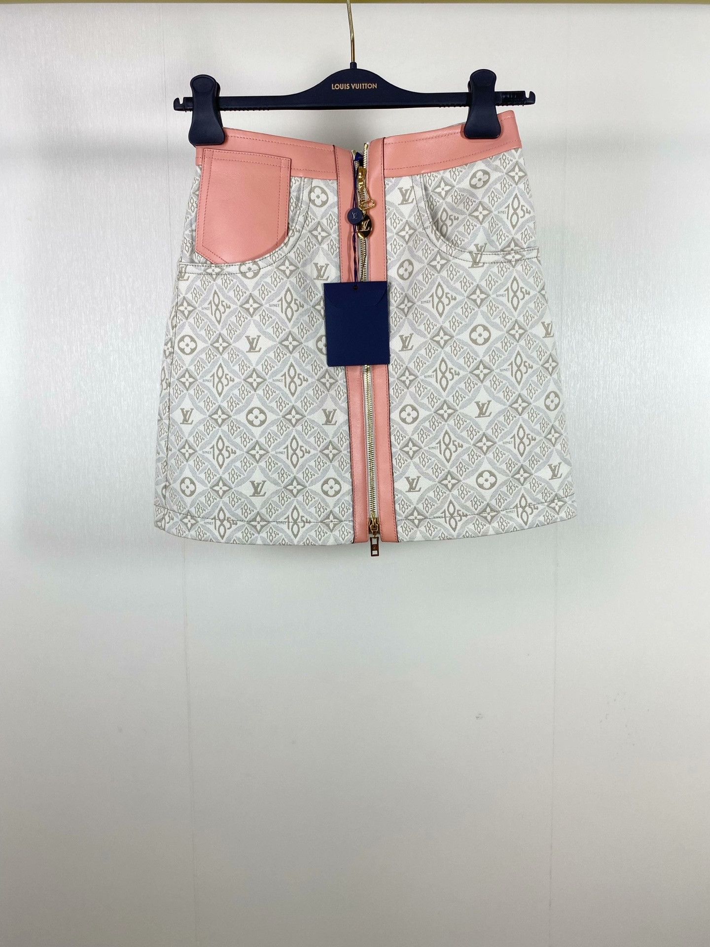 Louis Vuitton LV Monogram Patchwork Leather Skirt Size 34" / US 12 / IT 48 - 1 Thumbnail