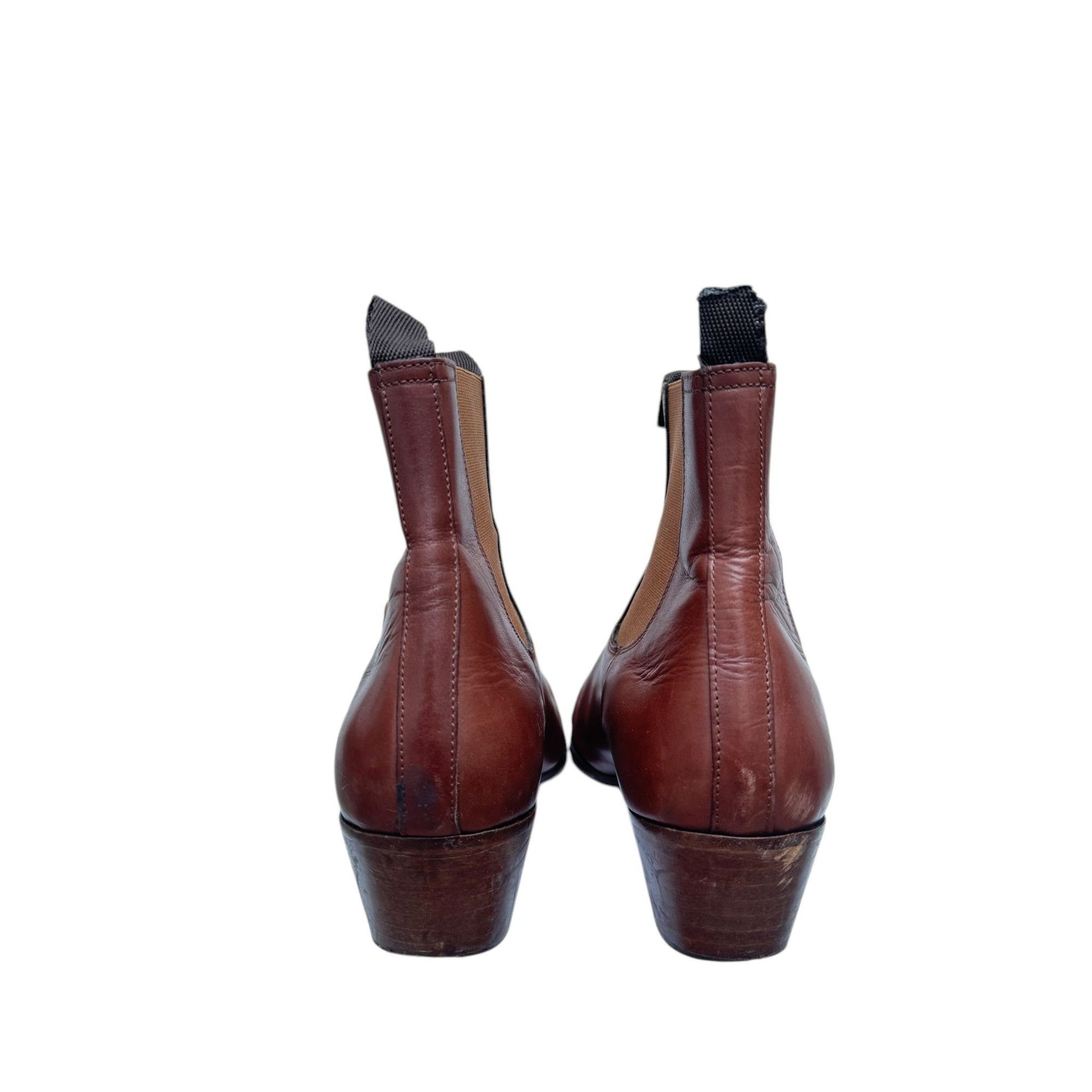 Sandro Brown Cuban Heel Chelsea Boots Size US 10 / EU 43 - 8 Thumbnail