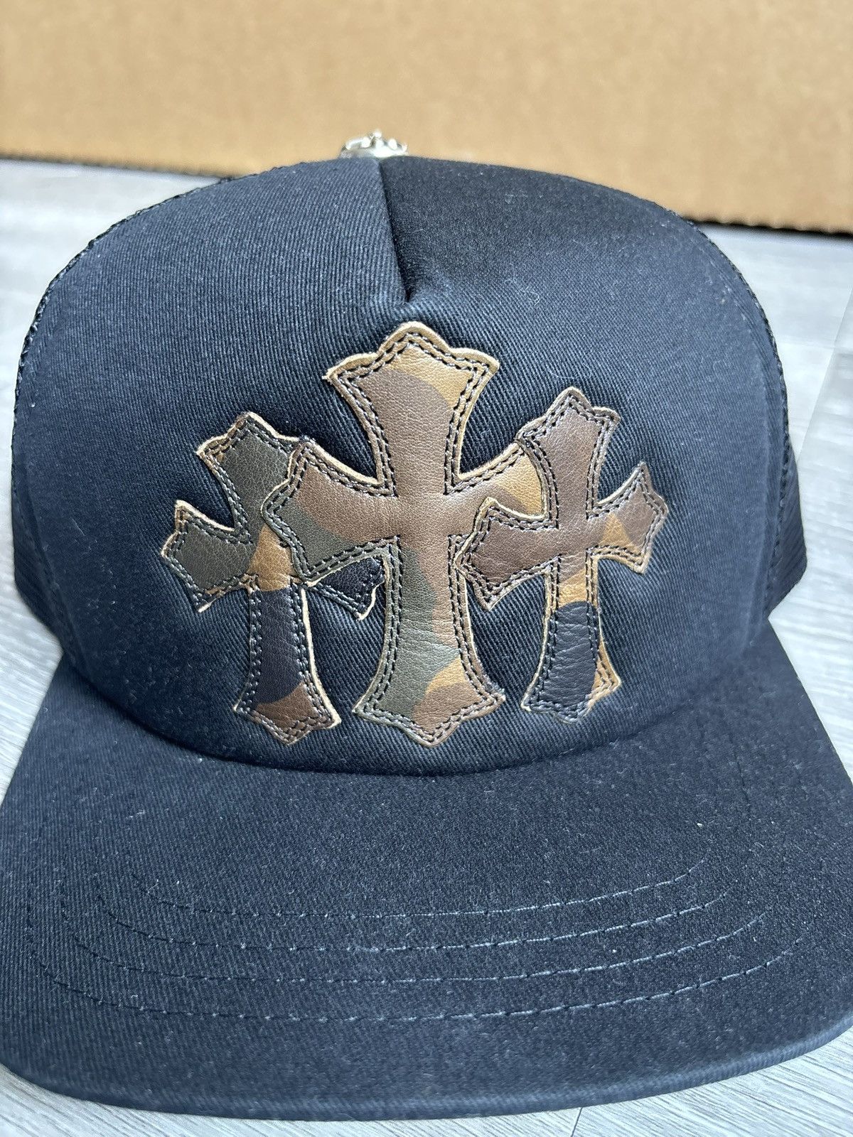 Chrome Hearts Chrome Hearts Camo Triple Cross Cemetery Hat Size ONE SIZE - 3 Thumbnail