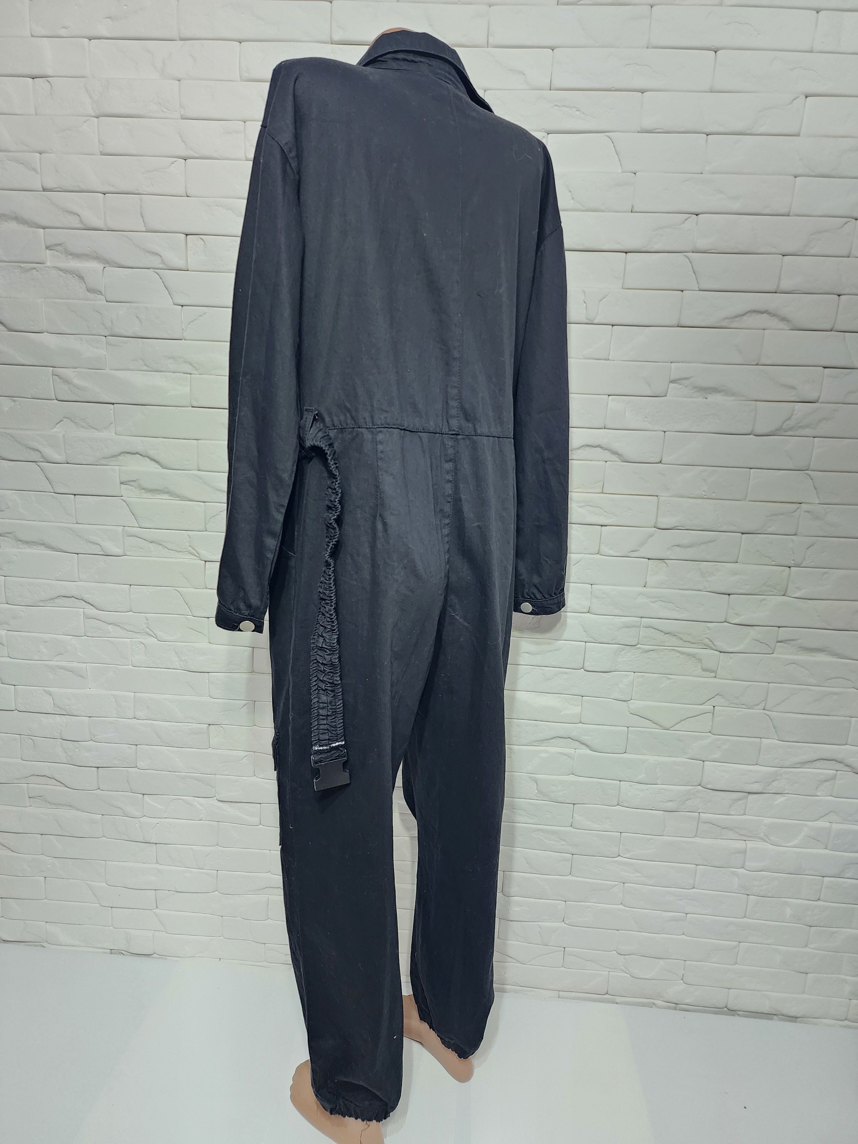 Denim & Co. Women's black jumpsuit made of reliable denim. Size 34" / US 12 / IT 48 - 6 Thumbnail