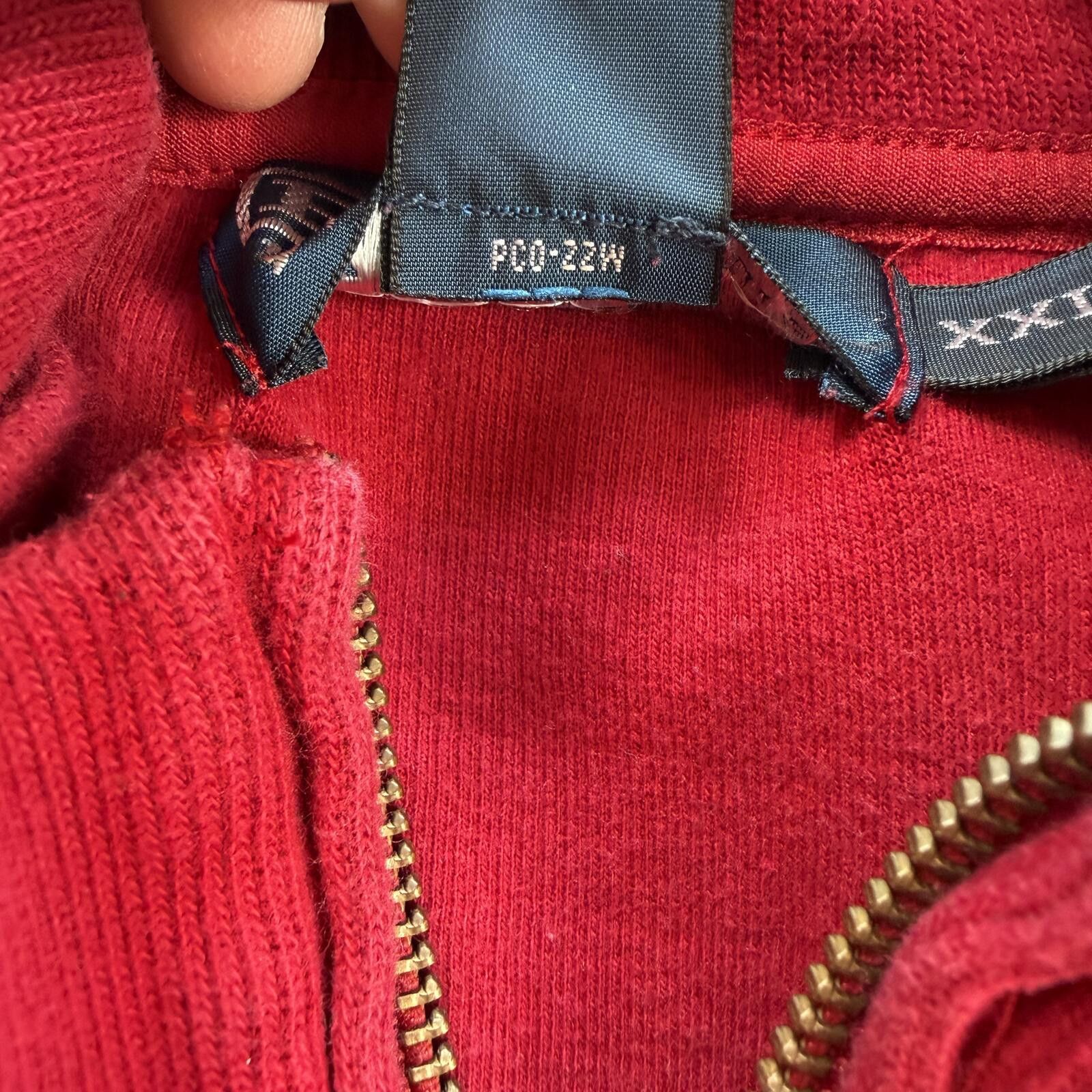 Polo Ralph Lauren Vintage Y2K Polo Ralph Lauren Red Quarter Zip Sweater XXL Size US XXL / EU 58 / 5 - 6 Thumbnail