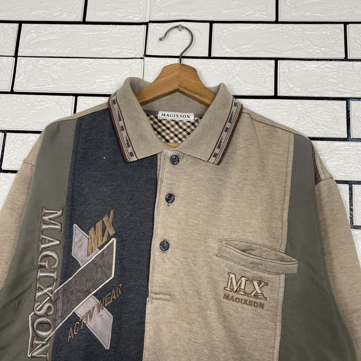 Japanese Brand 📌Vintage Collar Sweatshirt Magixson Embroidery Big Logo Size US L / EU 52-54 / 3 - 9 Thumbnail