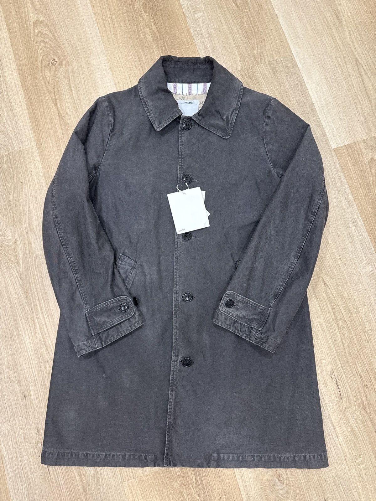 Pre-owned Visvim Herge Coat Damage Chino Jacket In Gray