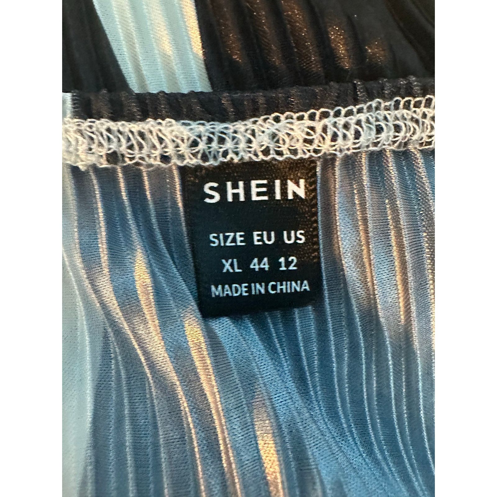 Shein Shein white black print pleated pull on maxi skirt size XL Size 34" / US 12 / IT 48 - 3 Thumbnail