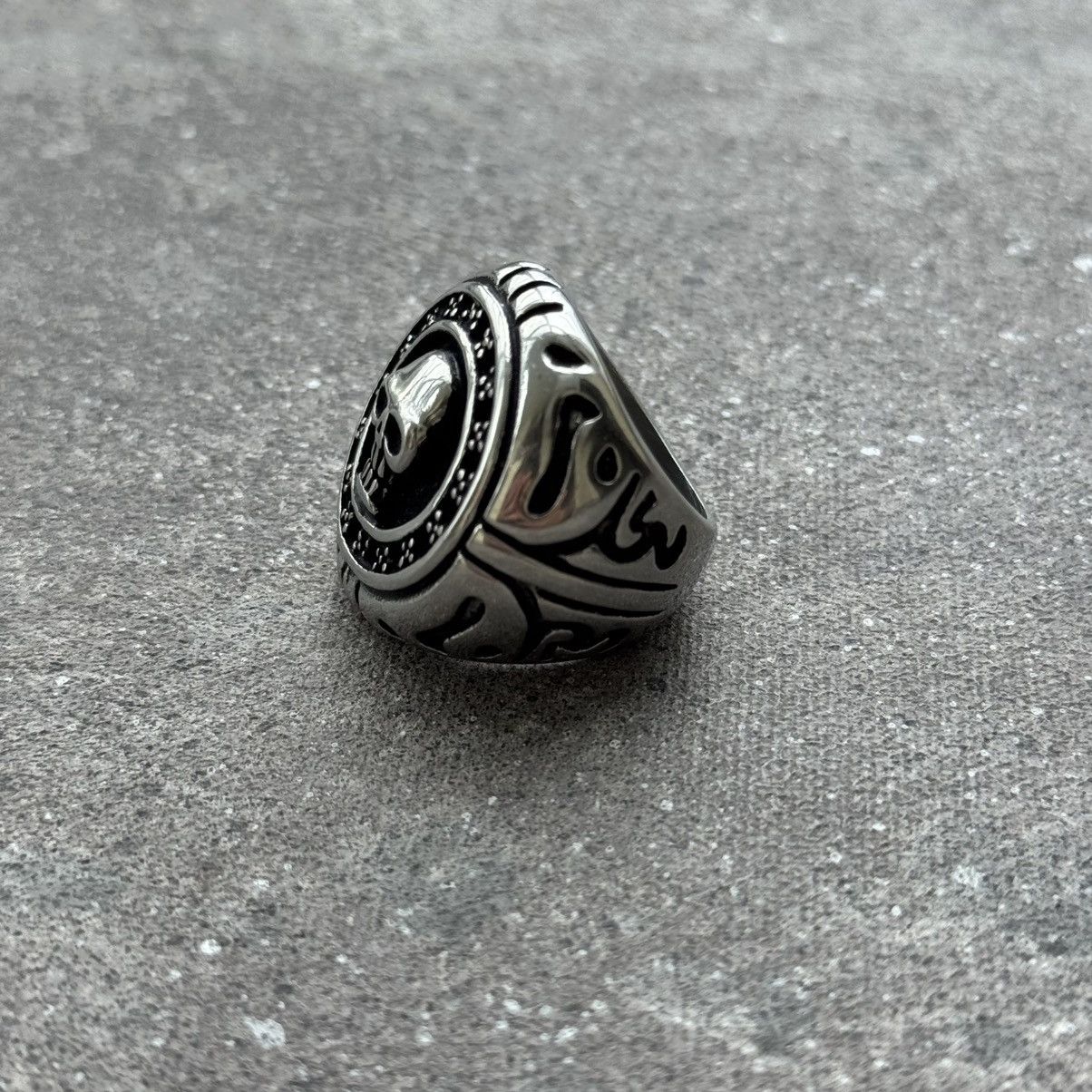 20471120 Skull Vintage Men’s Gothic Big Silver Ring Size ONE SIZE - 5 Thumbnail